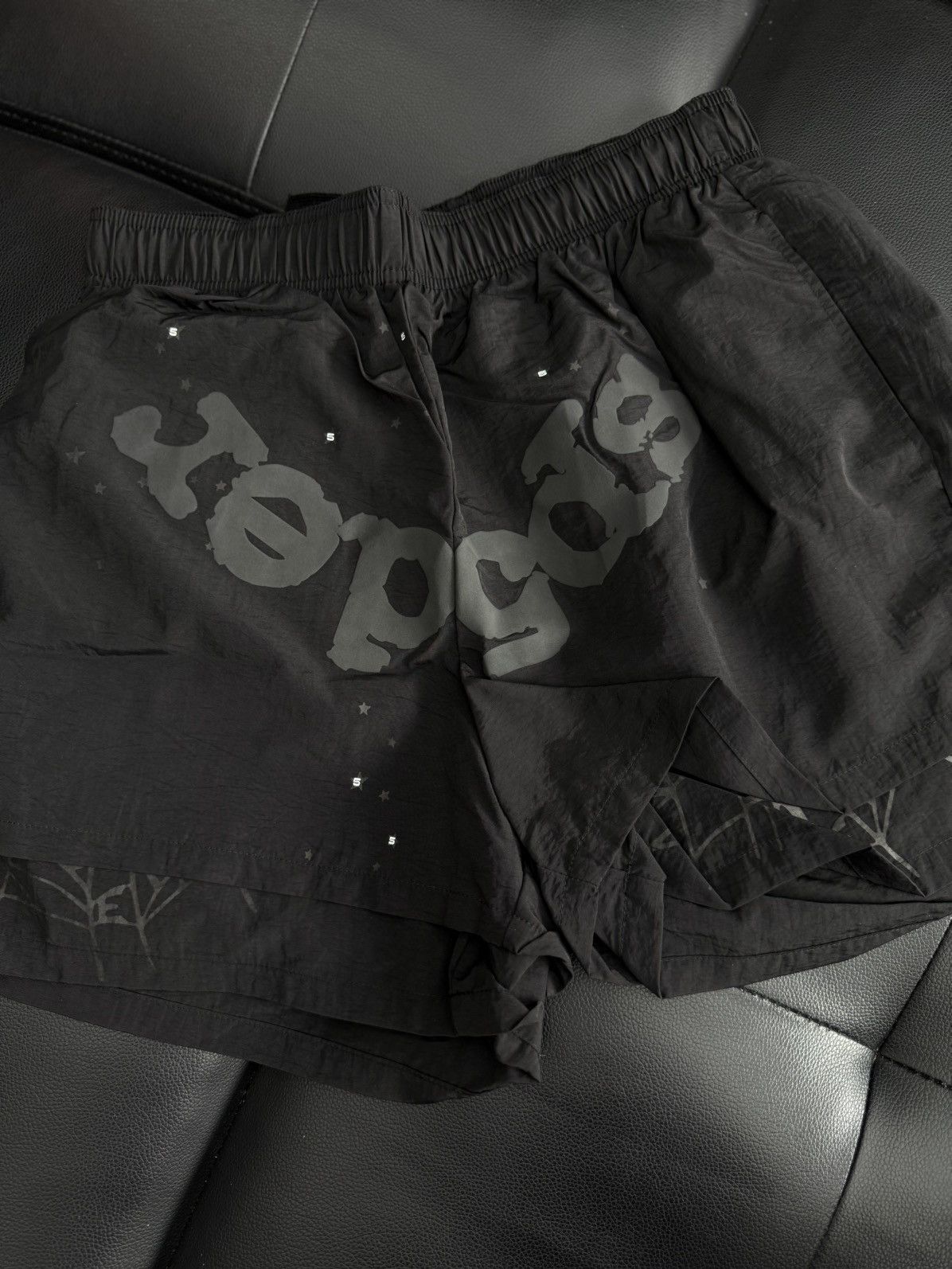 Sp5der Sp5der Double Layer WEB Shorts Size Small (NEW) Black Size US 29 - 1 Thumbnail