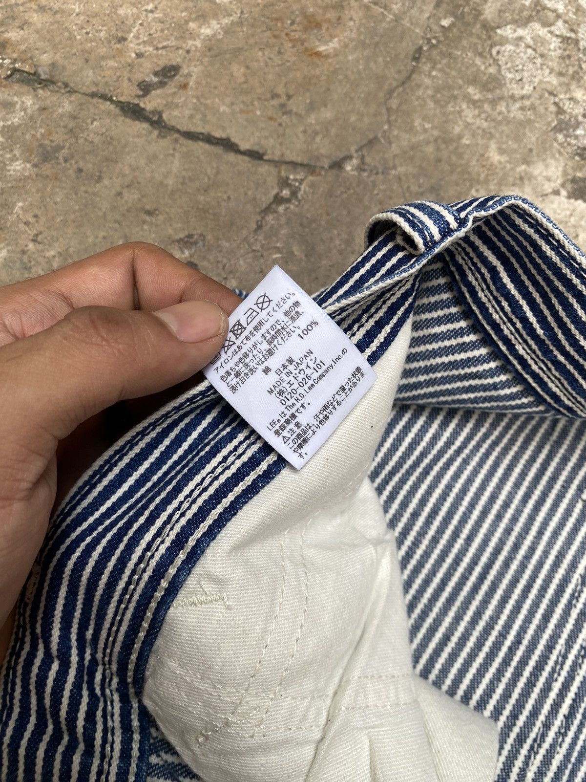 Lee Baggy Lee Hickory Stripe Carpenter Pants Size US 31 - 6 Thumbnail