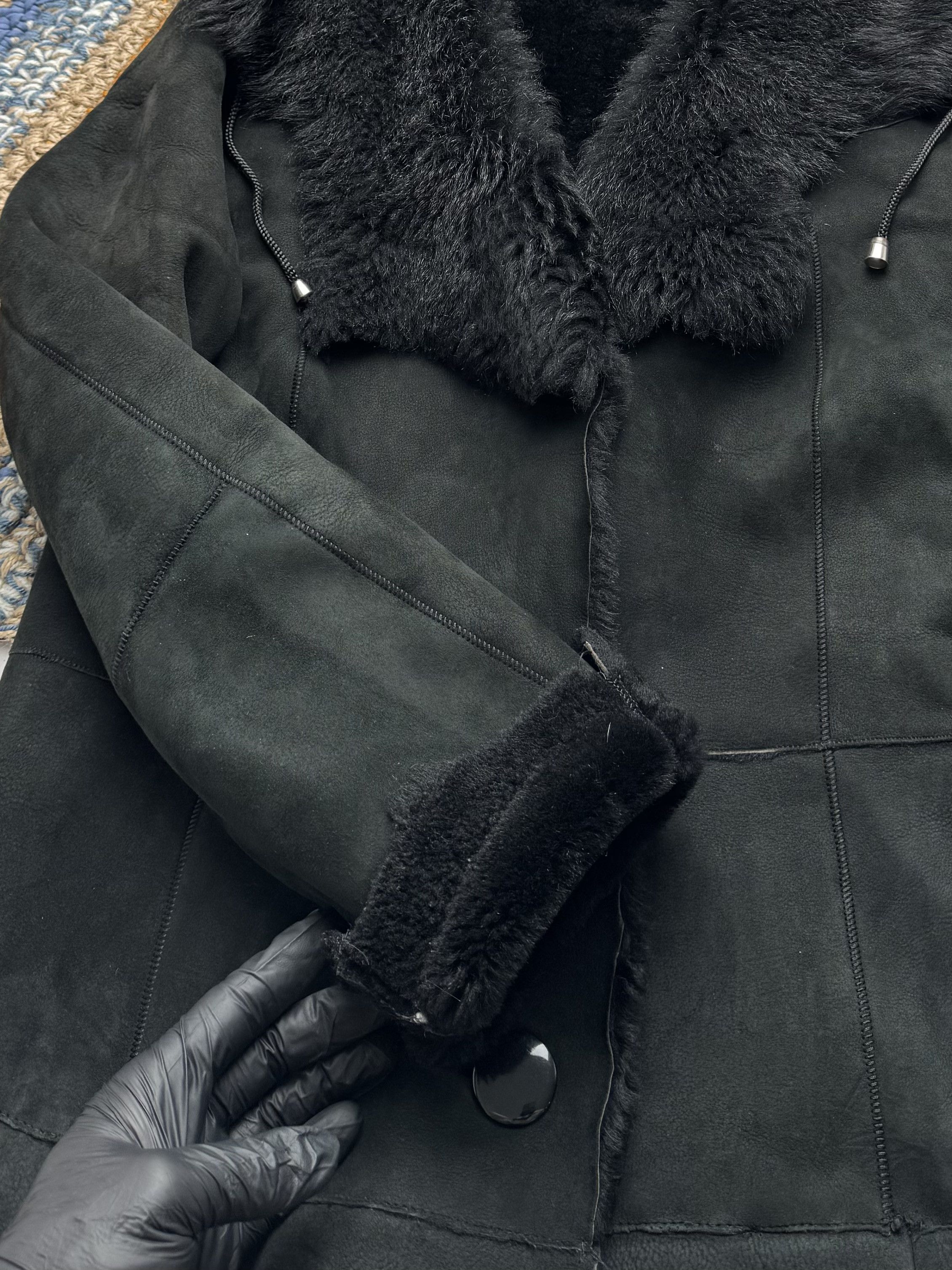 Japanese Brand Vintage Real Sheepskin Hooded Coat (E4) Size S / US 4 / IT 40 - 5 Thumbnail