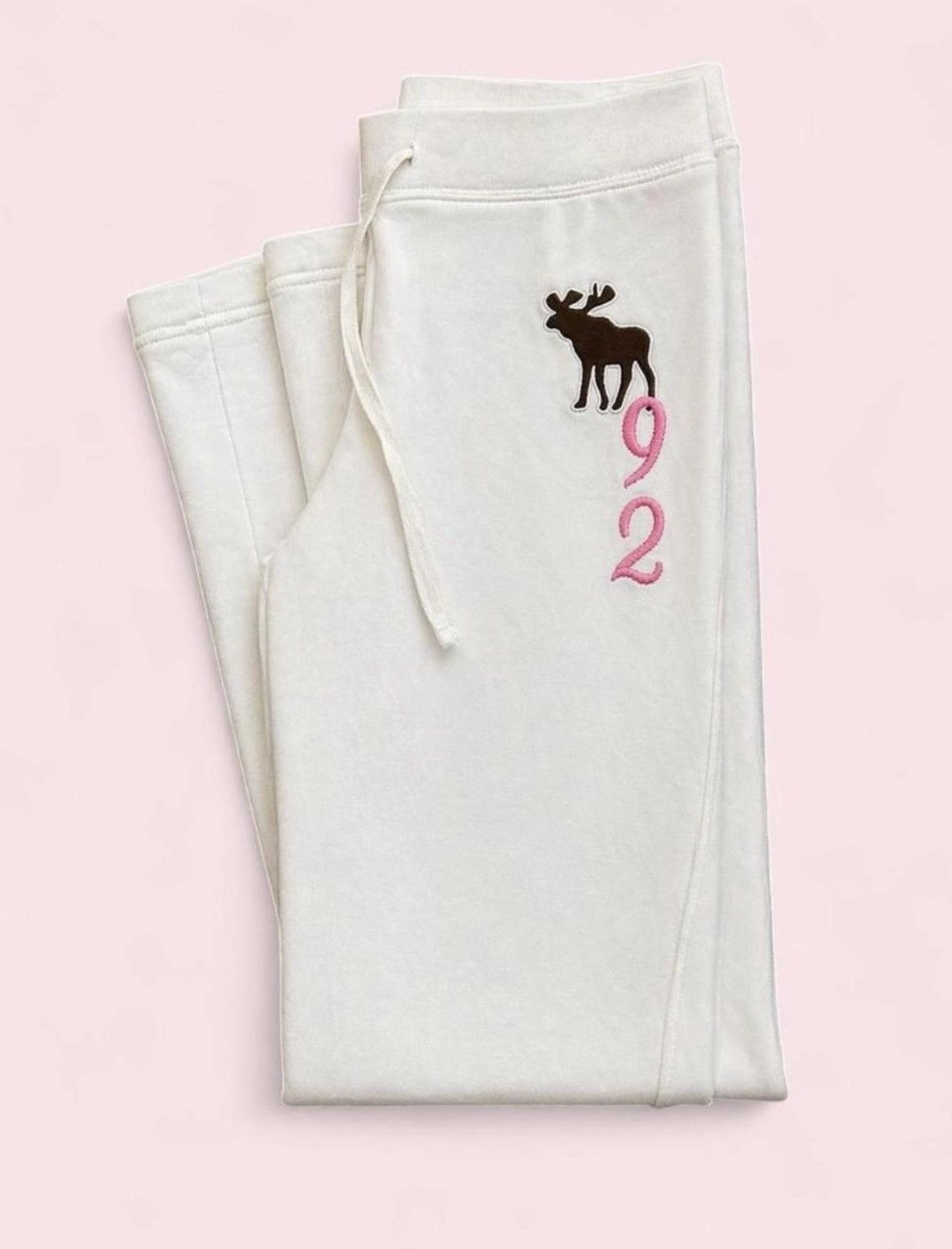 Abercrombie & Fitch Abercrombie & Fitch white, pink & brown flare sweatpants Size 28" / US 6 / IT 42 - 1 Thumbnail