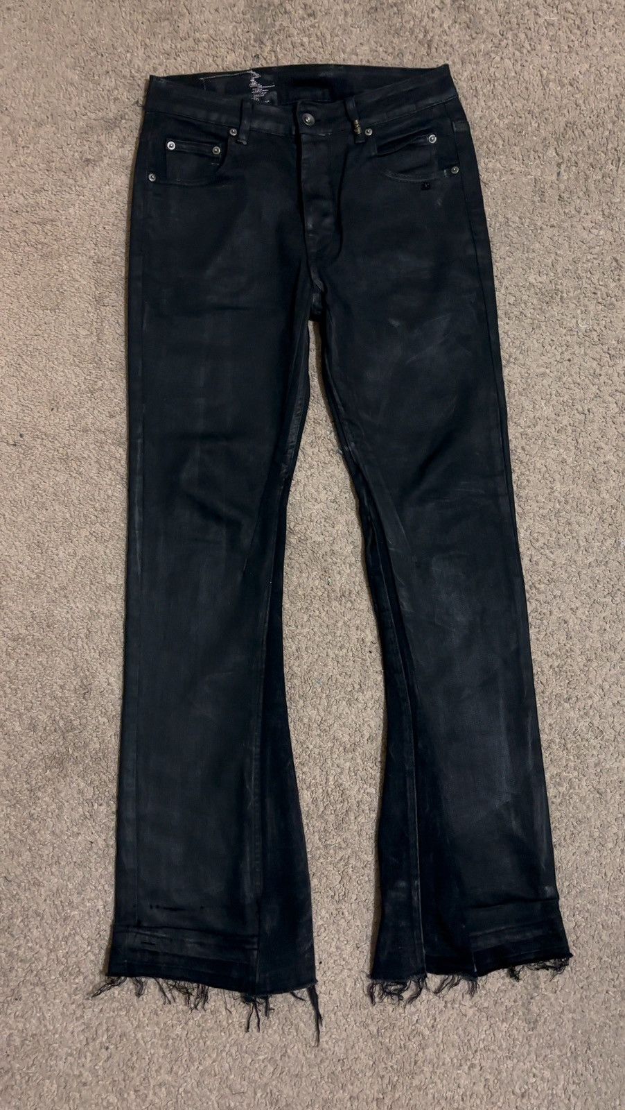 Rick Owens Drkshdw × Vintage vintage DRKSHDW waxed denim Size US 29 - 1 Thumbnail