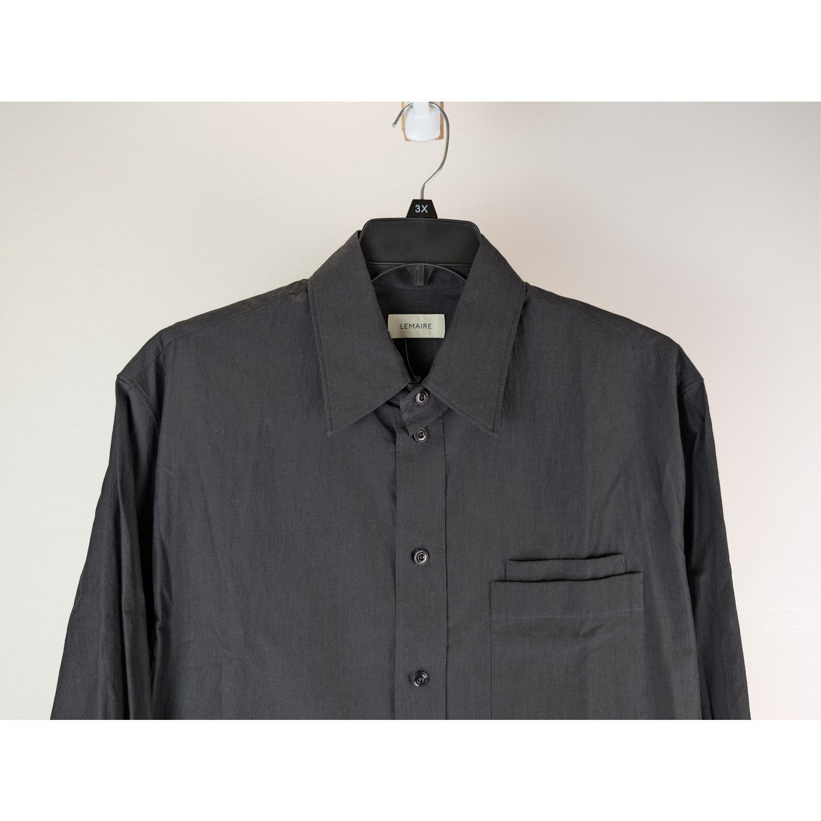Lemaire o1rshd1 Double Pocket Button up Shirt in Black Size US XS / EU 42 / 0 - 3 Thumbnail