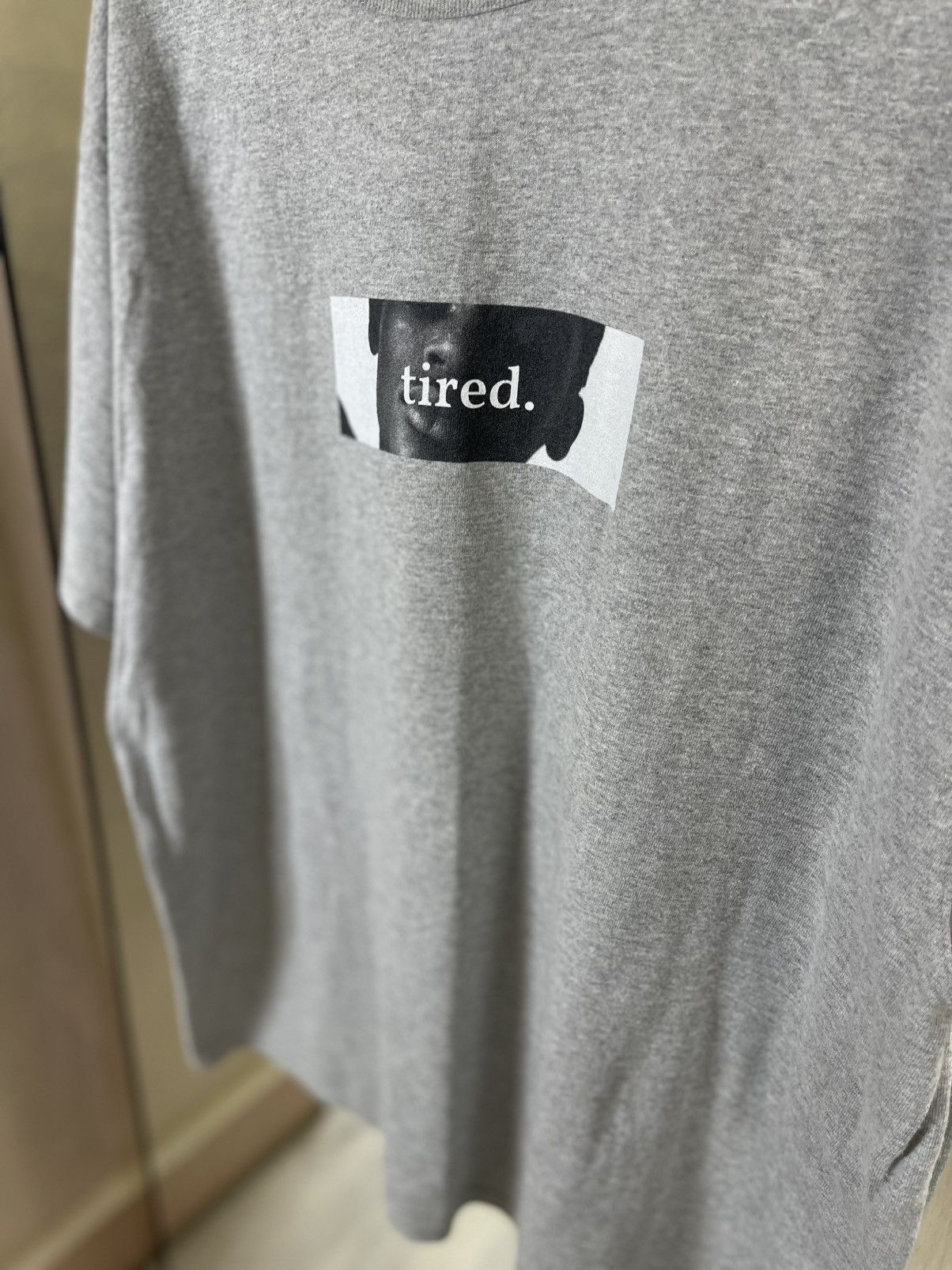 Champion Champion Custom "Tired" Graphic Box Logo Grey Tee Size US XL / EU 56 / 4 - 7 Thumbnail