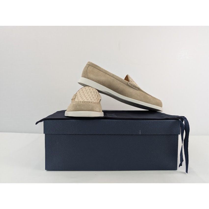 Dior o1rshd1 Canvas Granville Clean Loafers Boots in Beige 46 Size US 13 / EU 46 - 18 Thumbnail