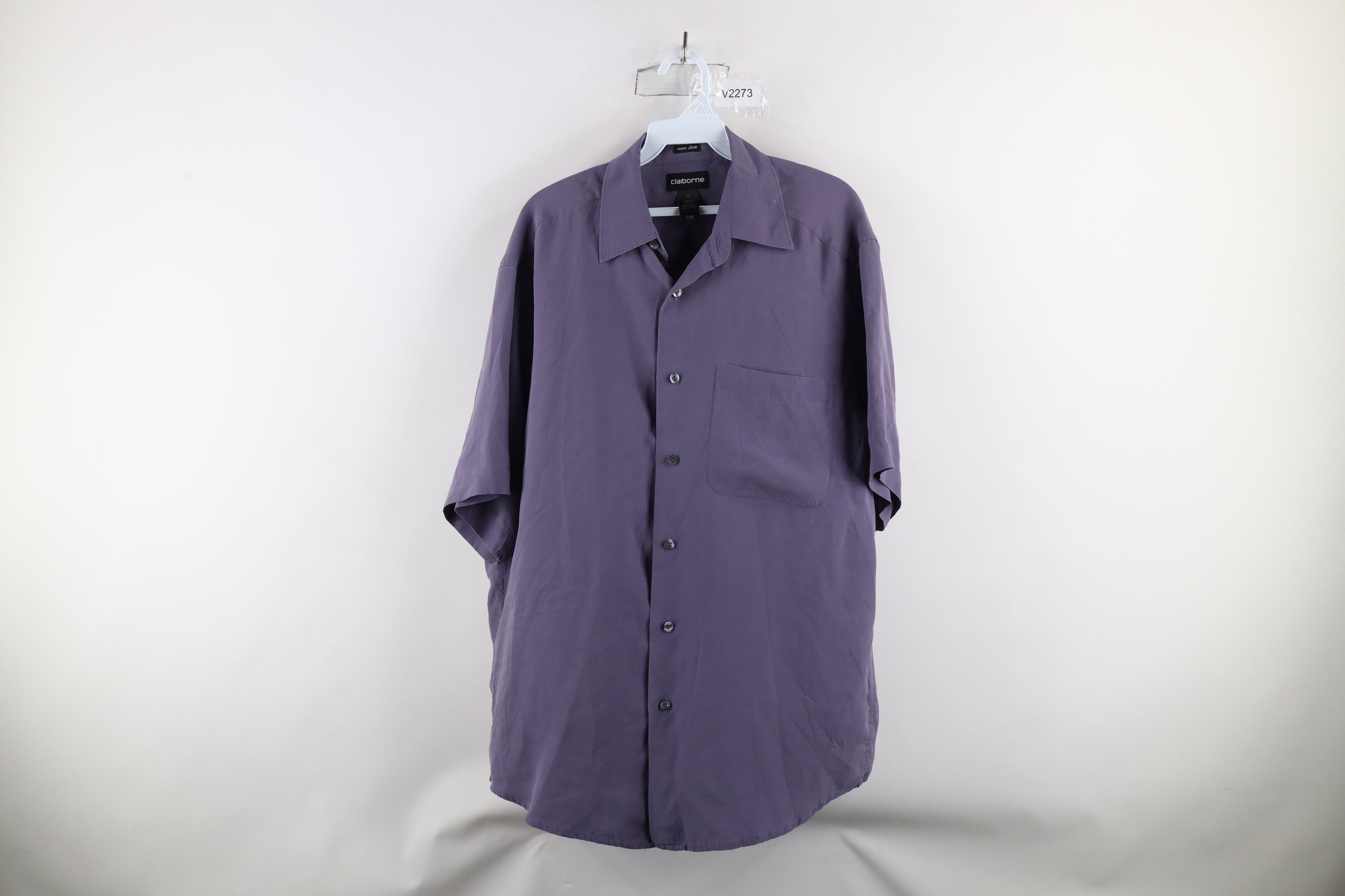 Vintage Vintage 90s Streetwear Silk Short Sleeve Button Shirt Purple Size US M / EU 48-50 / 2 - 1 Thumbnail