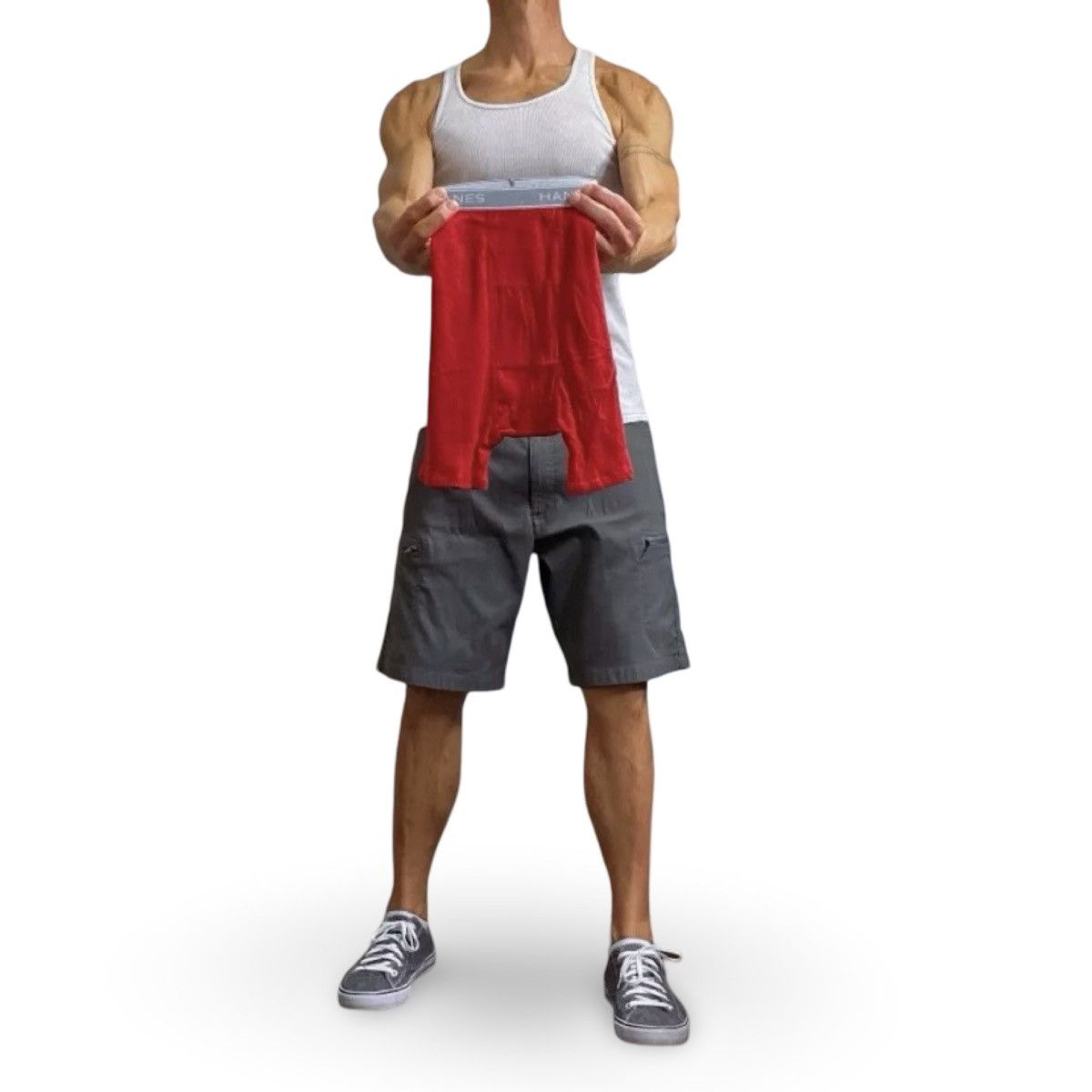 Hanes Hanes Red / Gray Men’s Underwear Boxer Briefs Size Medium Size 34 - 2 Thumbnail