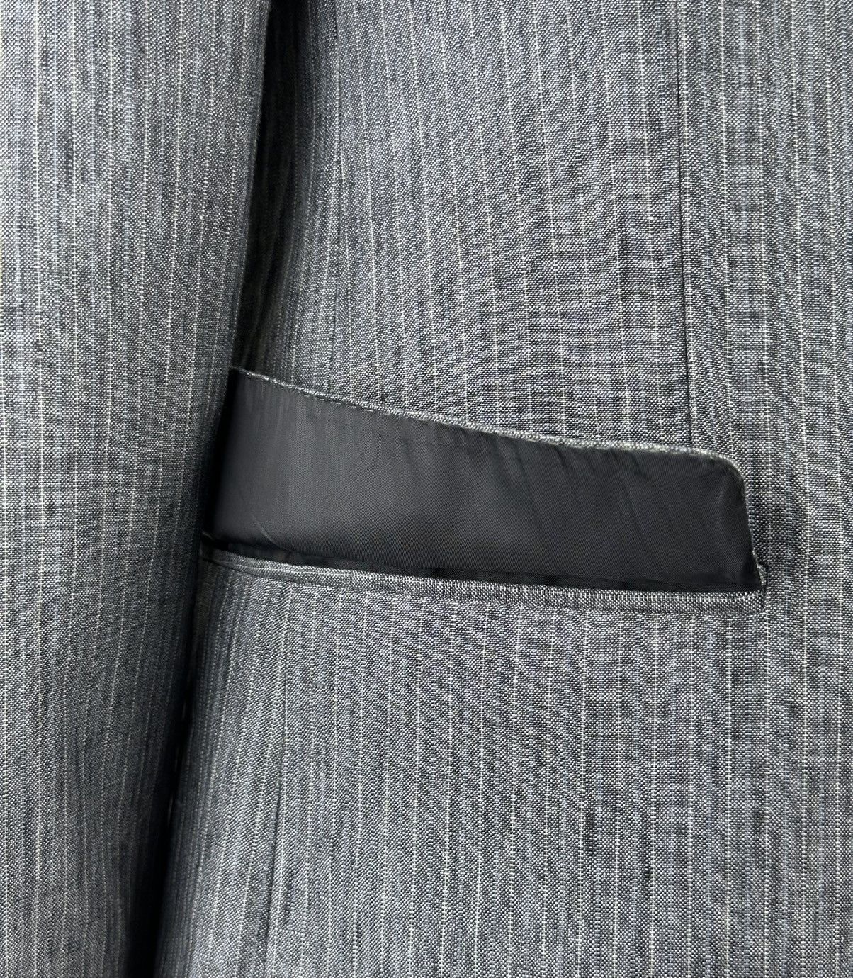 Z Zegna Z Zegna Blazer Men’s Two buttons 100% Linen Gray Size 56/L Size 50L - 9 Thumbnail