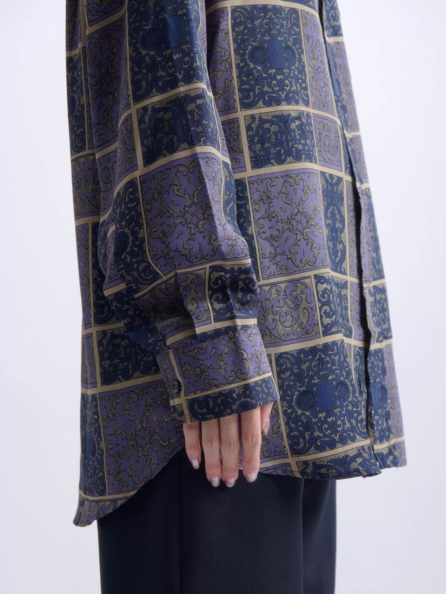 Givenchy Givenchy 90s Baroque Patchwork Silk Shirt Unisex Size US M / EU 48-50 / 2 - 7 Thumbnail