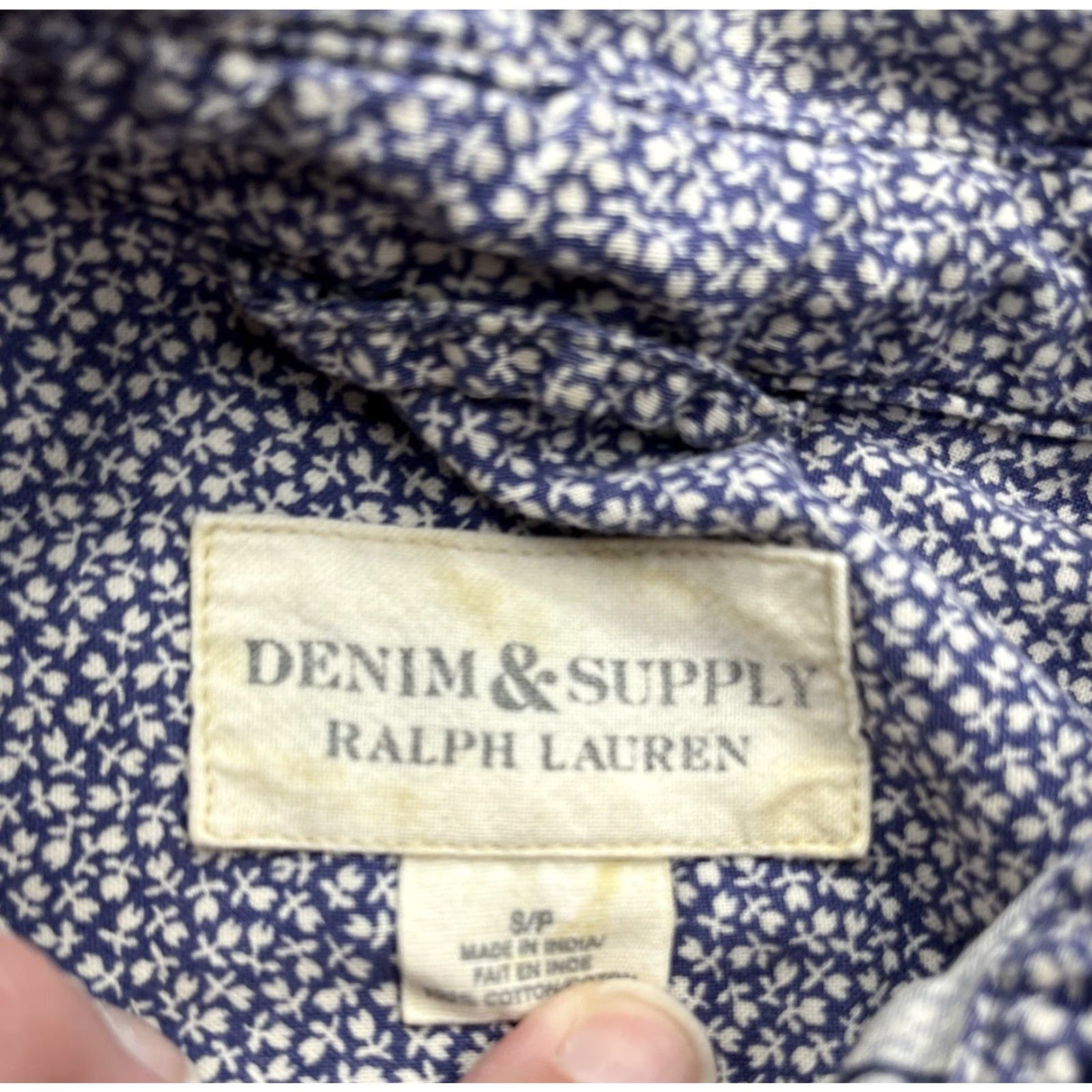 Vintage Denim & Supply Ralph Lauren Women Shirt Size S Blue Flower Print Casual Size S / US 4 / IT 40 - 3 Thumbnail