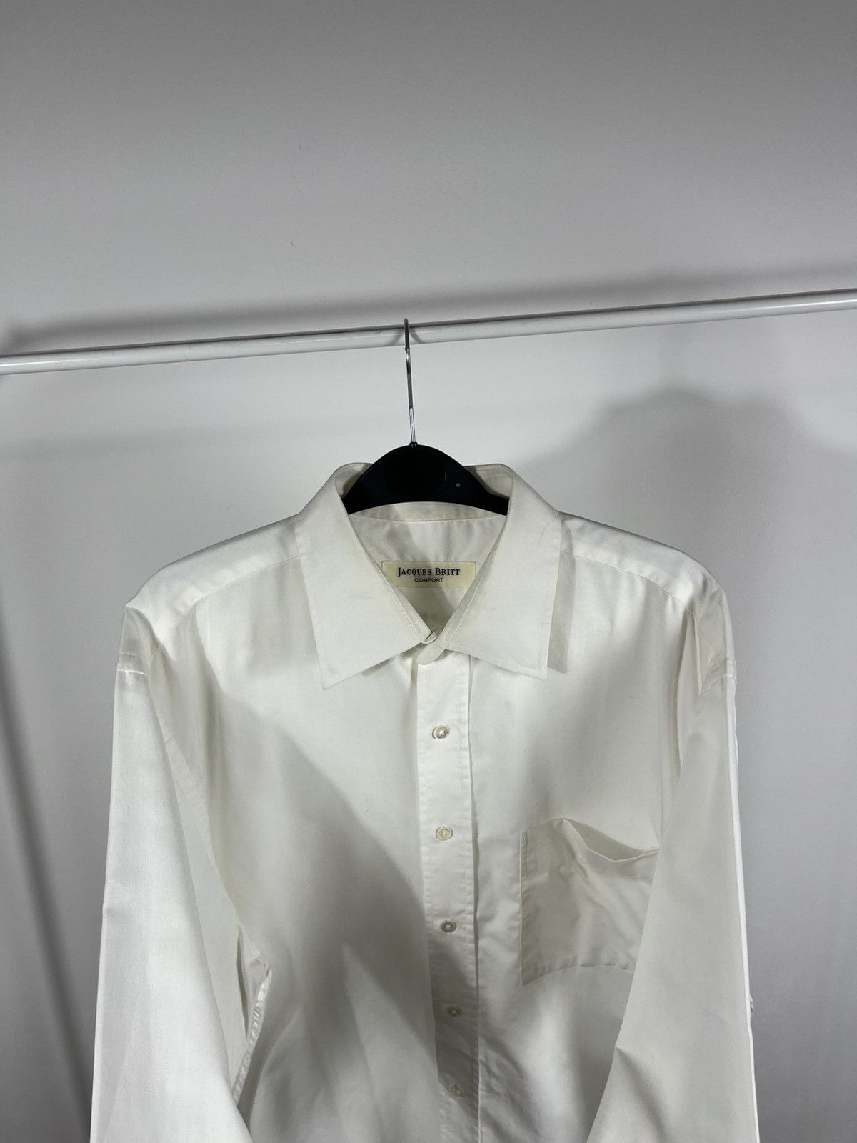 Other Jacques Britt Comfort White Cotton Dress Shirt Size 42 Size US L / EU 52-54 / 3 - 12 Thumbnail