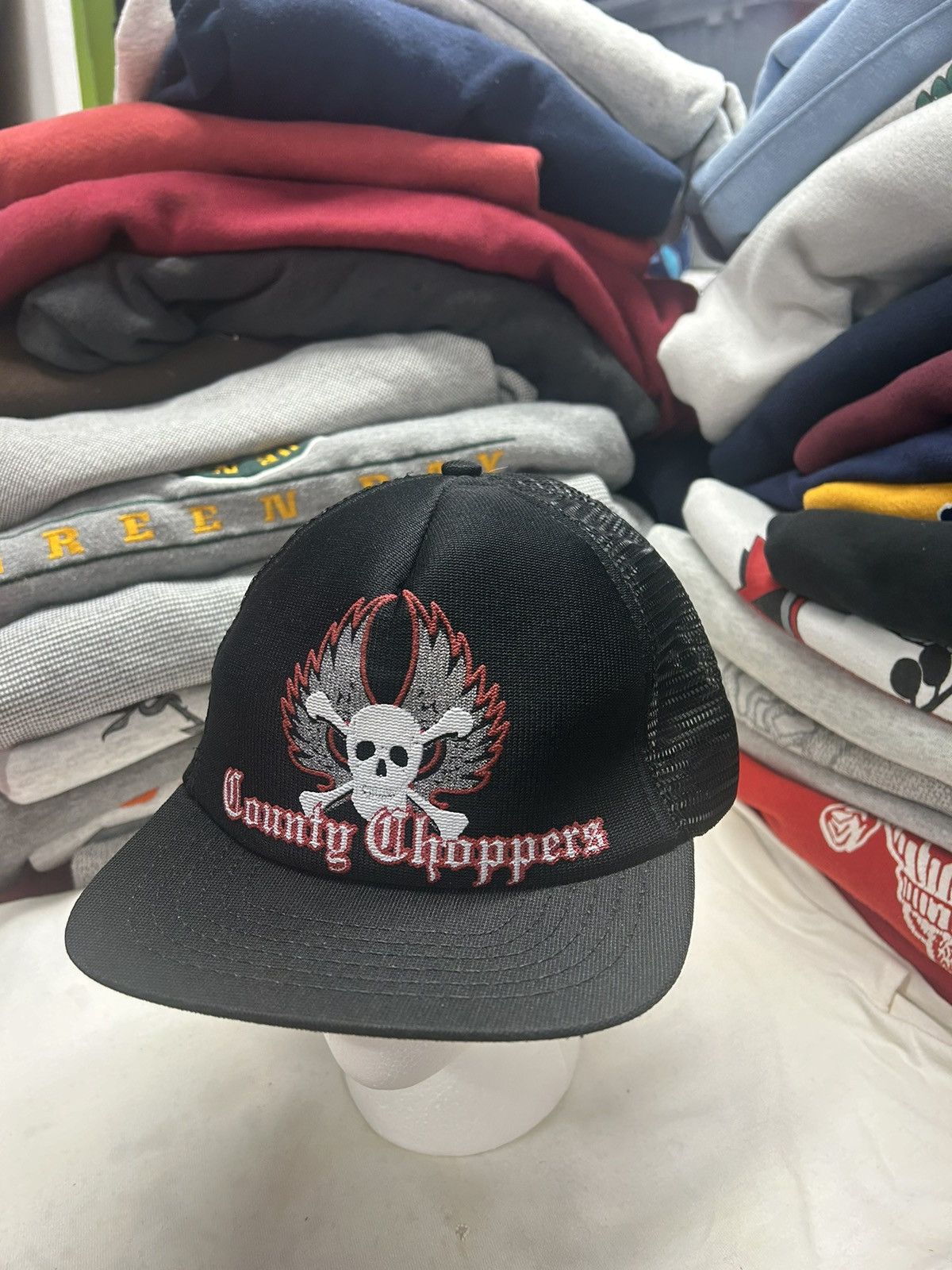 Vintage Crazy Vintage 90s Black Skater Grunge Trucker Snapback Hat Size ONE SIZE - 1 Thumbnail