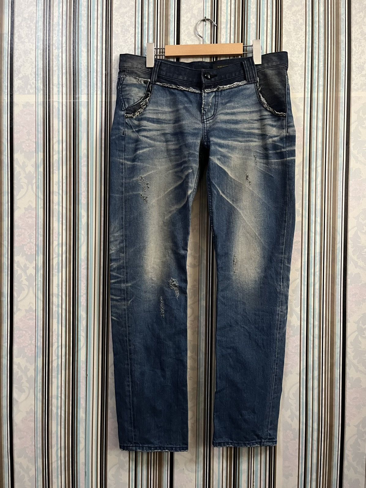 Japanese Brand 2000s GASOLINE jeans trashed faded #H3 Size US 30 / EU 46 - 1 Thumbnail
