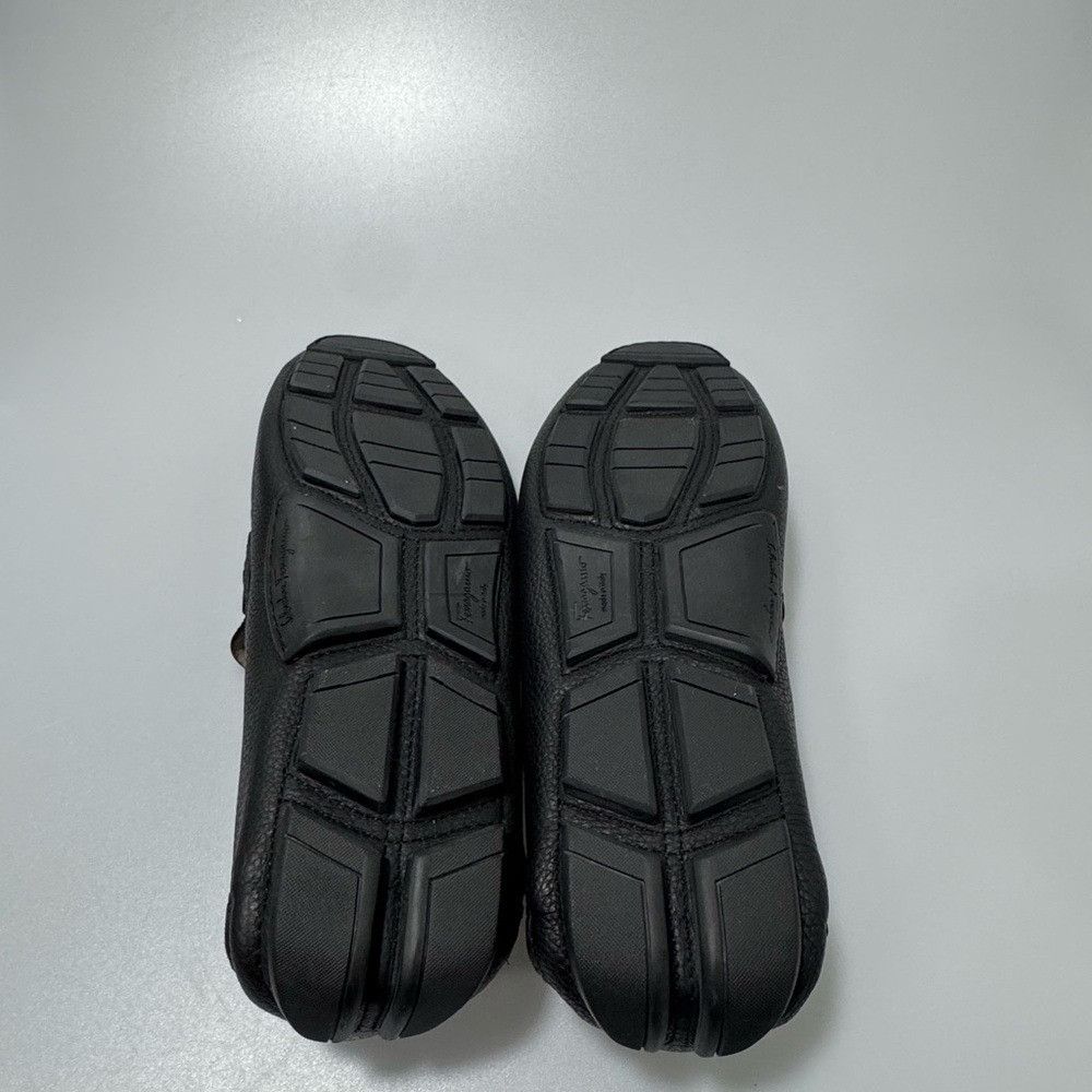 Salvatore Ferragamo Ferragamo Front 4 Leather Driver Loafers Black Men’s Size 6E Size US 6 / EU 39 - 7 Thumbnail