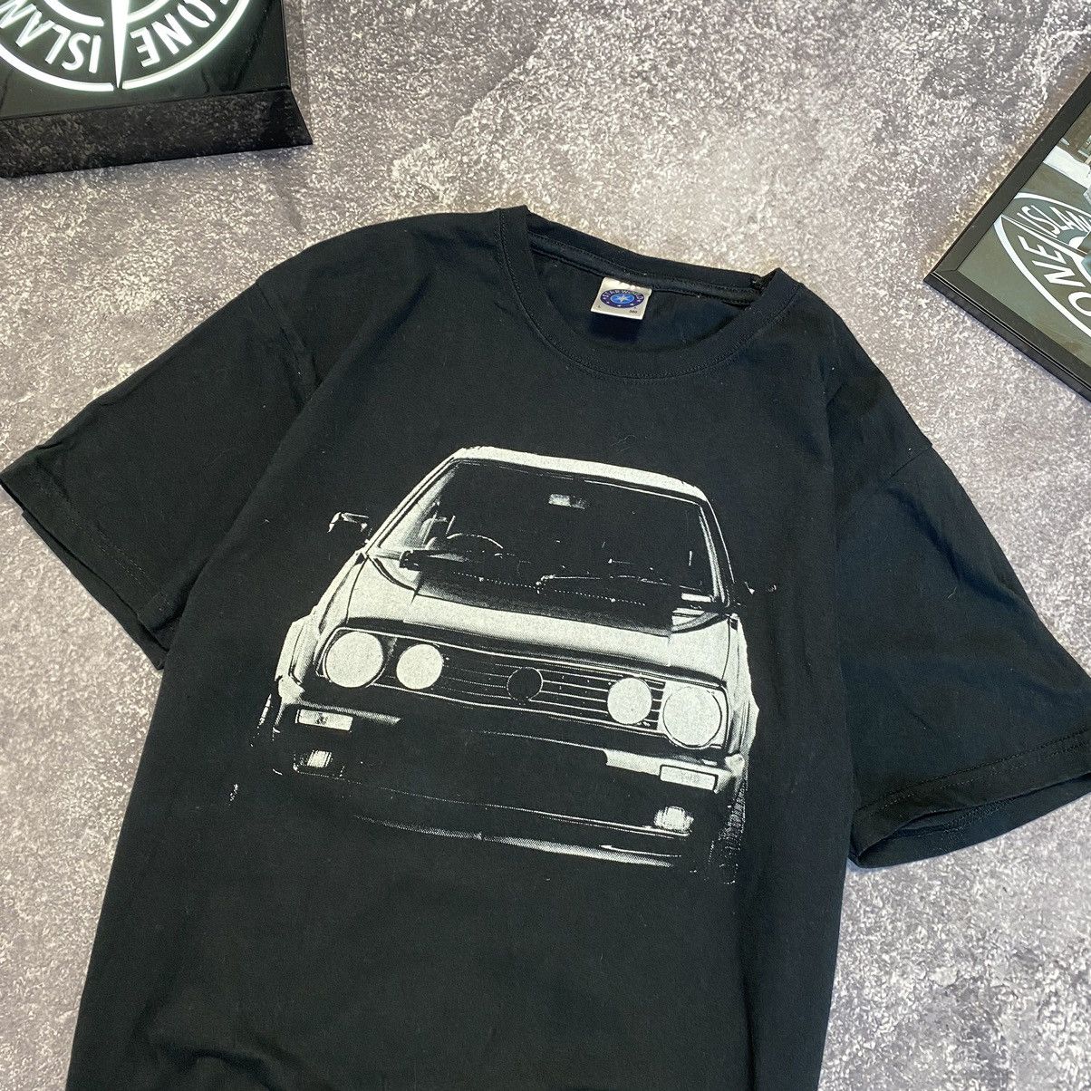 Vintage Vintage Volkswagen Big Graphic Logo Black racing tee Size US L / EU 52-54 / 3 - 3 Thumbnail