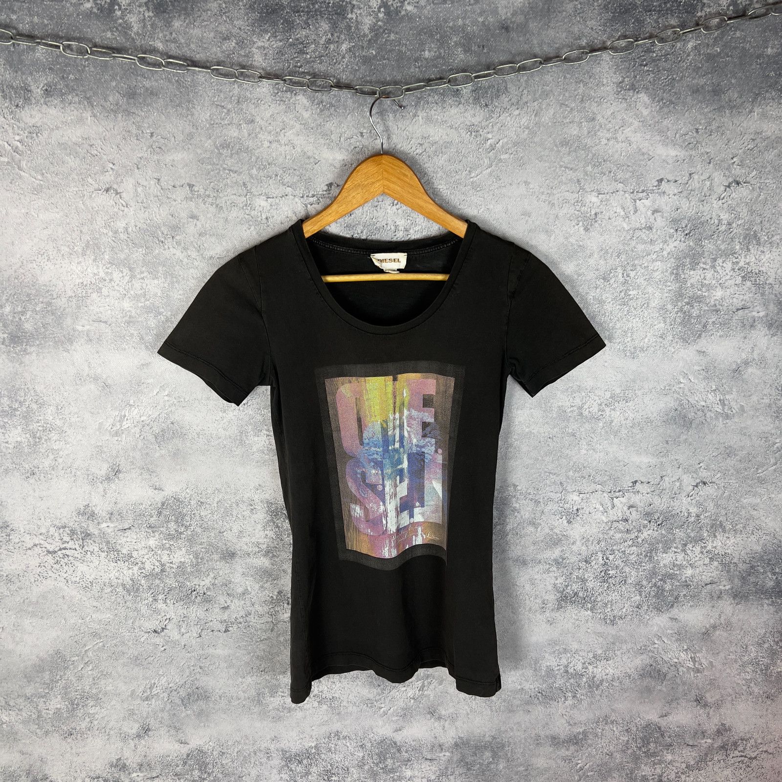Diesel Diesel Women's Tee Size XS Black Cotton Short Sleeve ` Size XS / US 0-2 / IT 36-38 - 1 Thumbnail