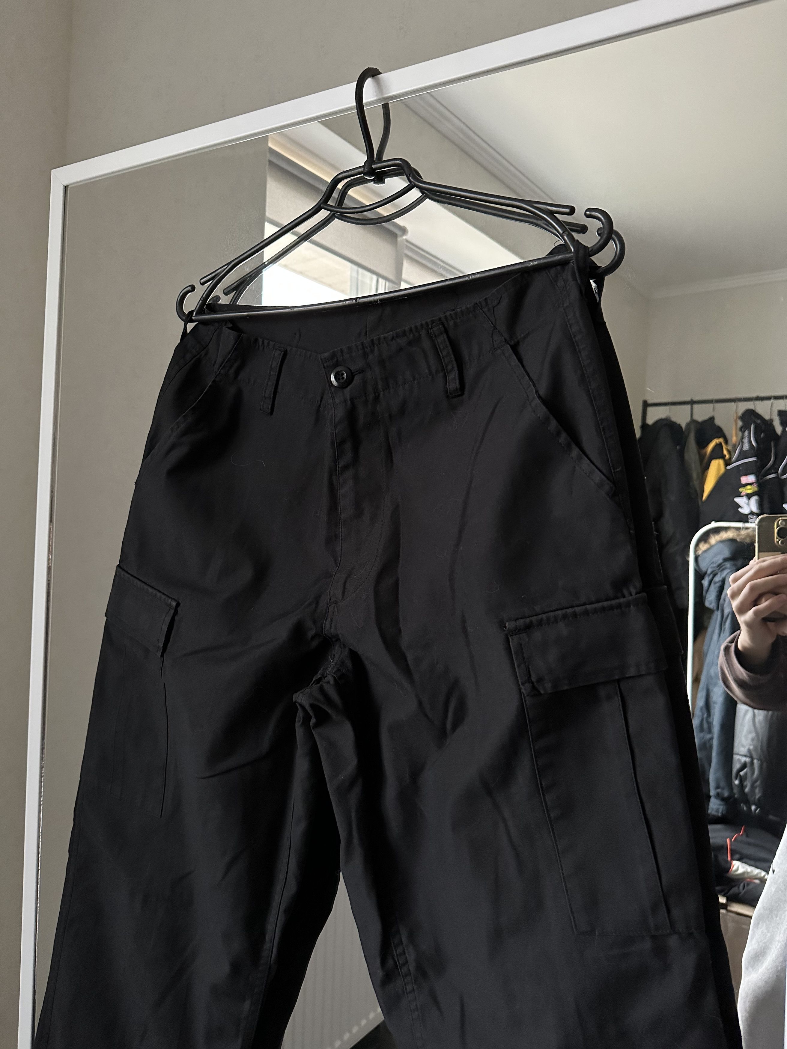 Vintage Fostex Garments Trousers Combat Straight Cargo Denim Pants Size US 30 / EU 46 - 2 Thumbnail