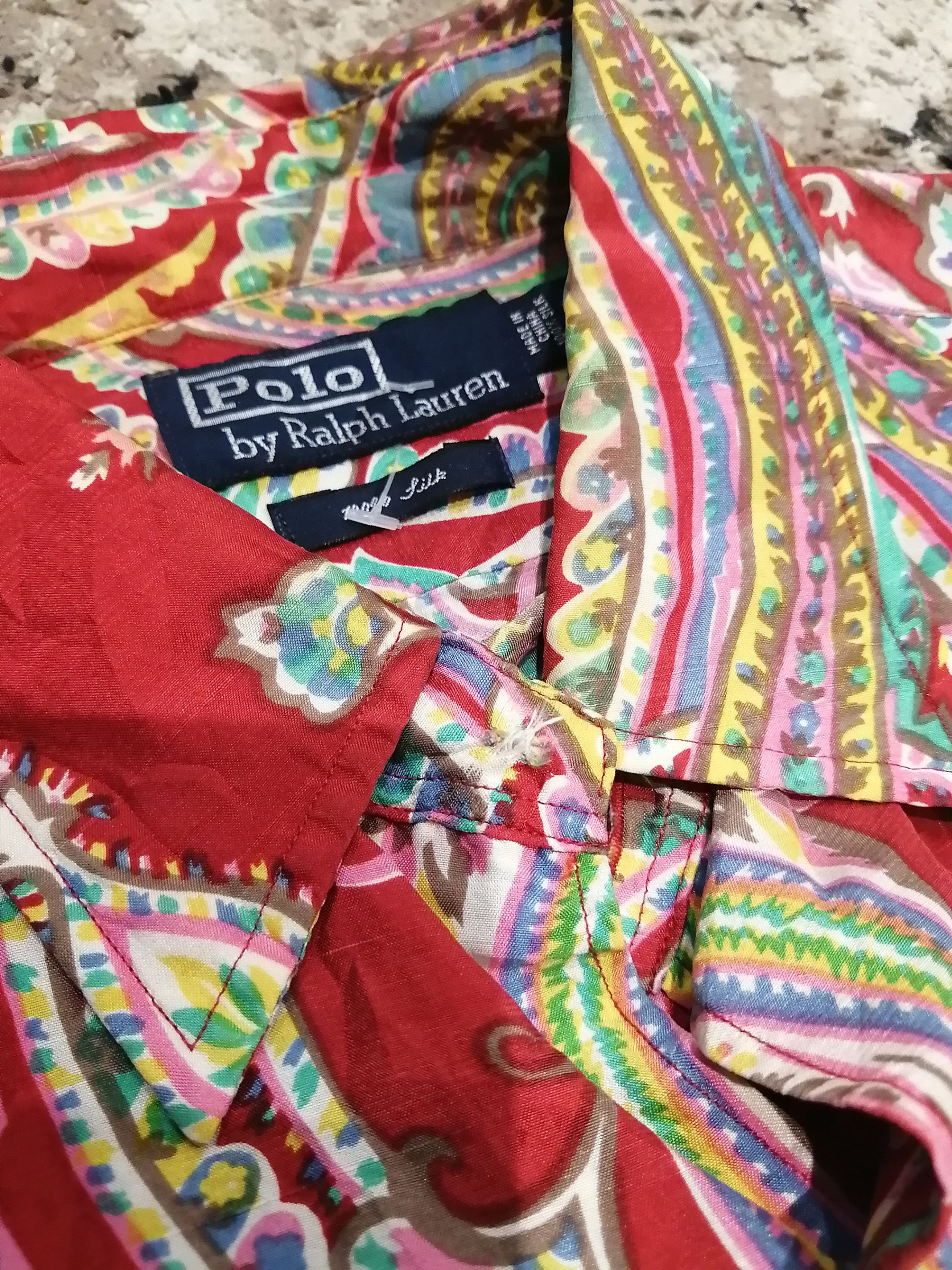 Polo Ralph Lauren VINTAGE POLO RALPH LAUREN SILK PAISLEY BUTTON DOWN SHIRT Size US M / EU 48-50 / 2 - 14 Thumbnail