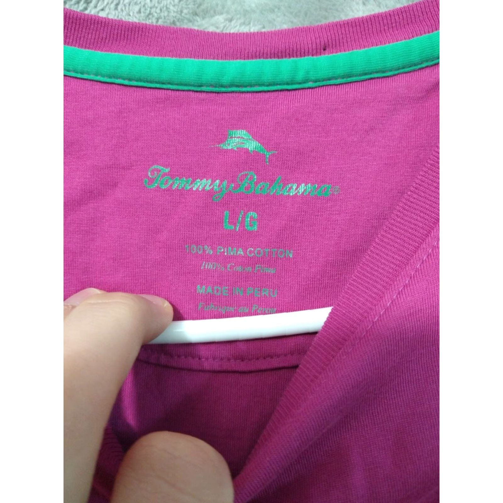 Tommy Bahama Tommy Bahama Shirt Mens Large Pink Short Sleeve Pima Cotton Pocket Crew Neck 90s Size US L / EU 52-54 / 3 - 5 Thumbnail