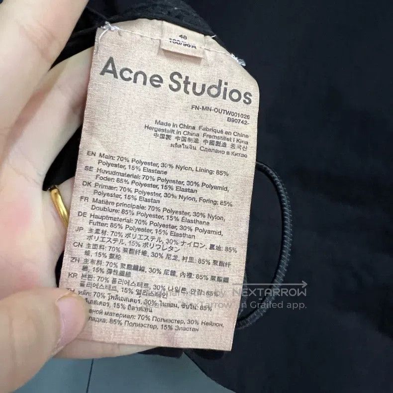 Acne Studios Acne Studios Black Striped Logo Zip Up Jacket Size US M / EU 48-50 / 2 - 4 Thumbnail
