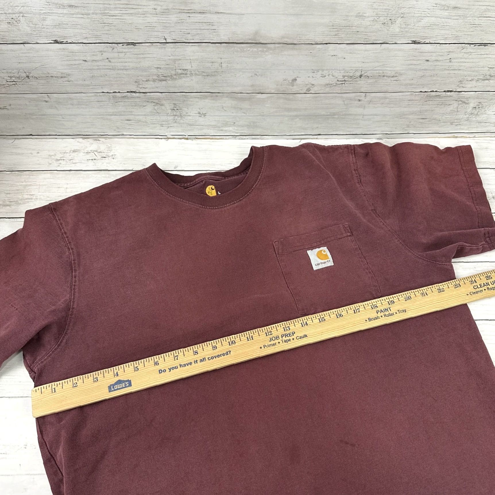 Carhartt Carhartt Men's T-Shirt Large Purple Short Sleeve Logo Pocket Crew Neck Classic Workwear Size US L / EU 52-54 / 3 - 7 Thumbnail