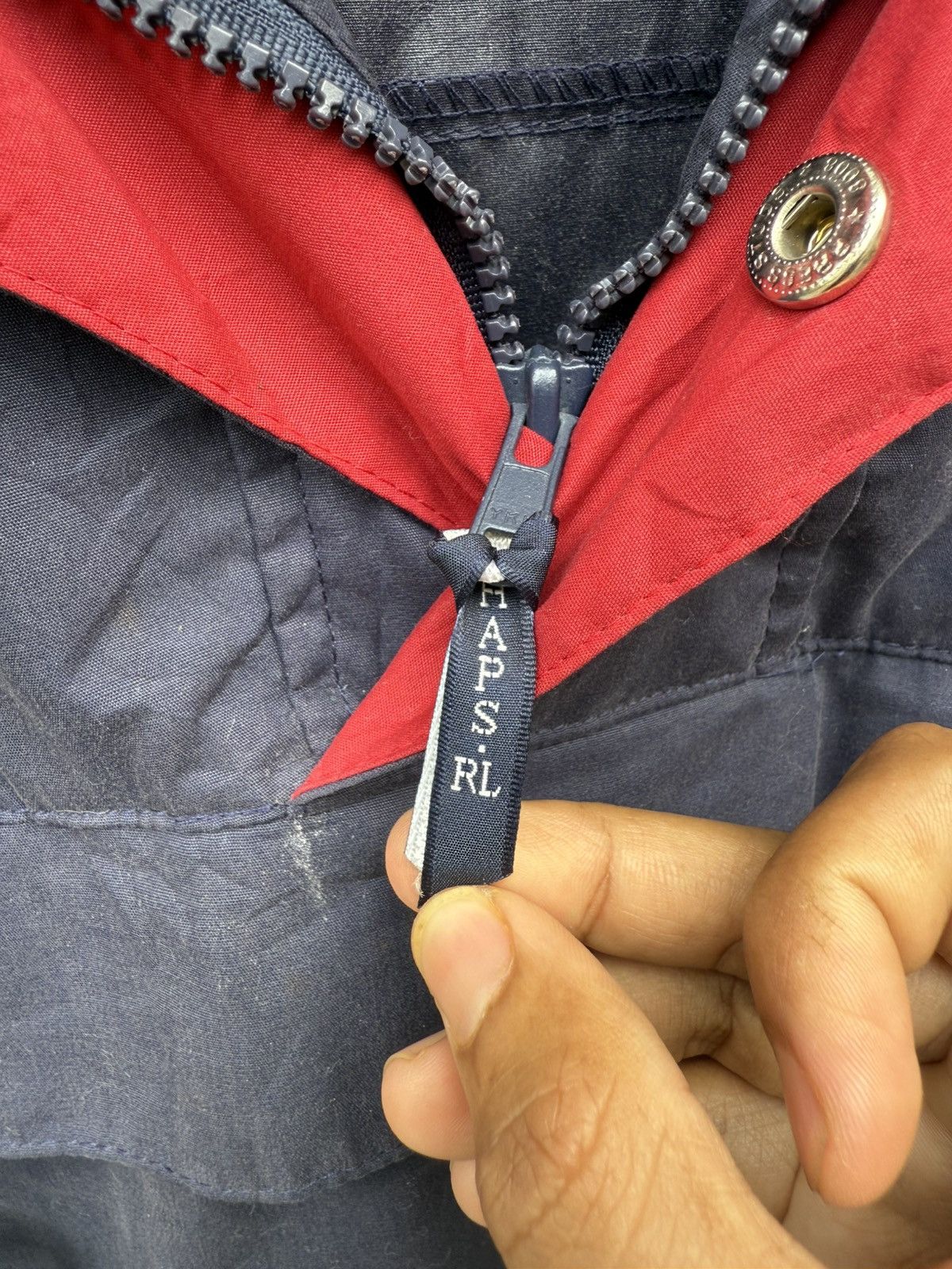 Polo Ralph Lauren 90s CHAPS RALPH LAUREN Halfzip Kangaroo Pocket Anorak Jacket Size US L / EU 52-54 / 3 - 6 Thumbnail