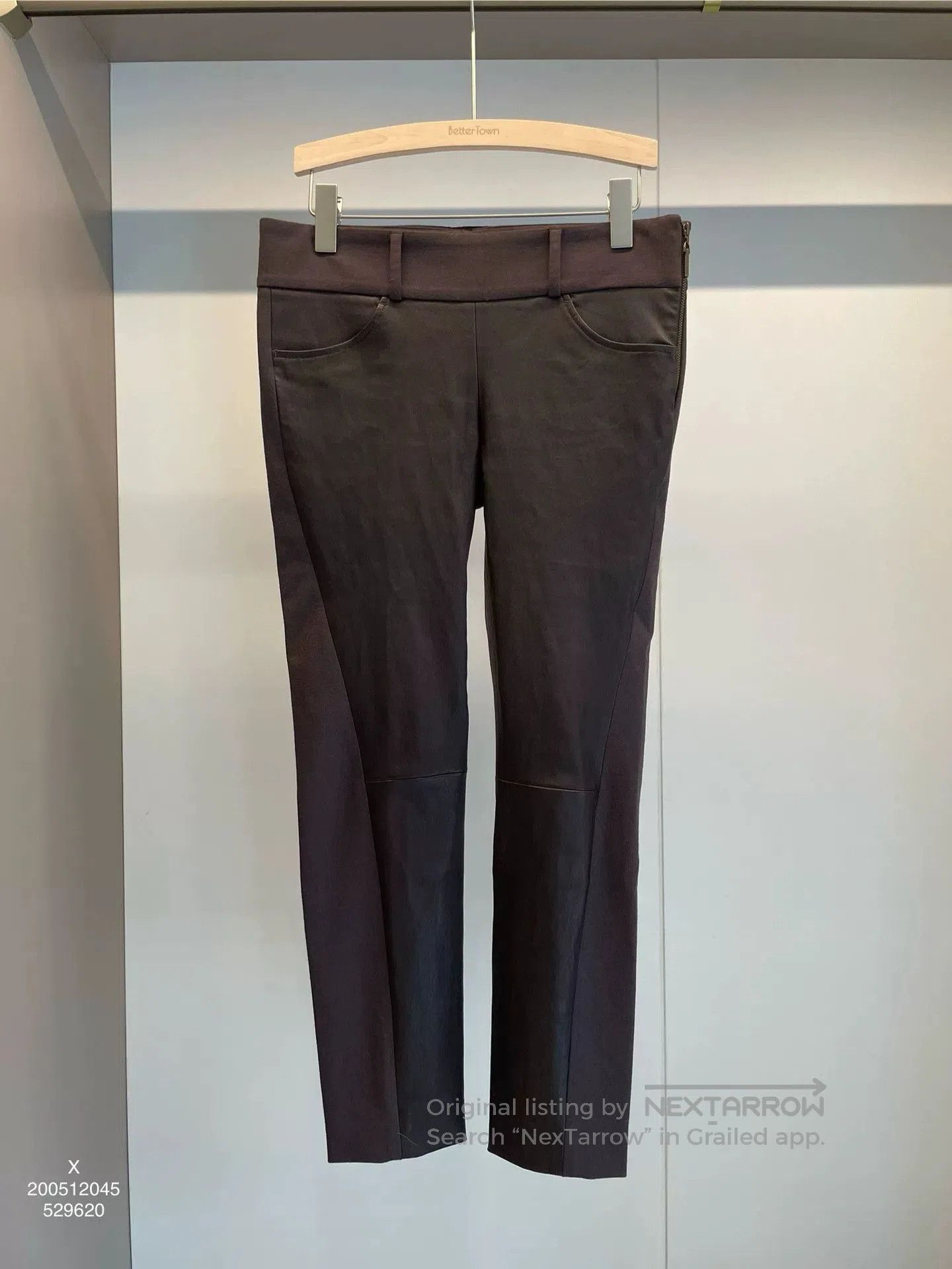 Loro Piana Brunello Cucinelli Brown Wool Leather Pants. Size US 36 / EU 52 - 1 Thumbnail