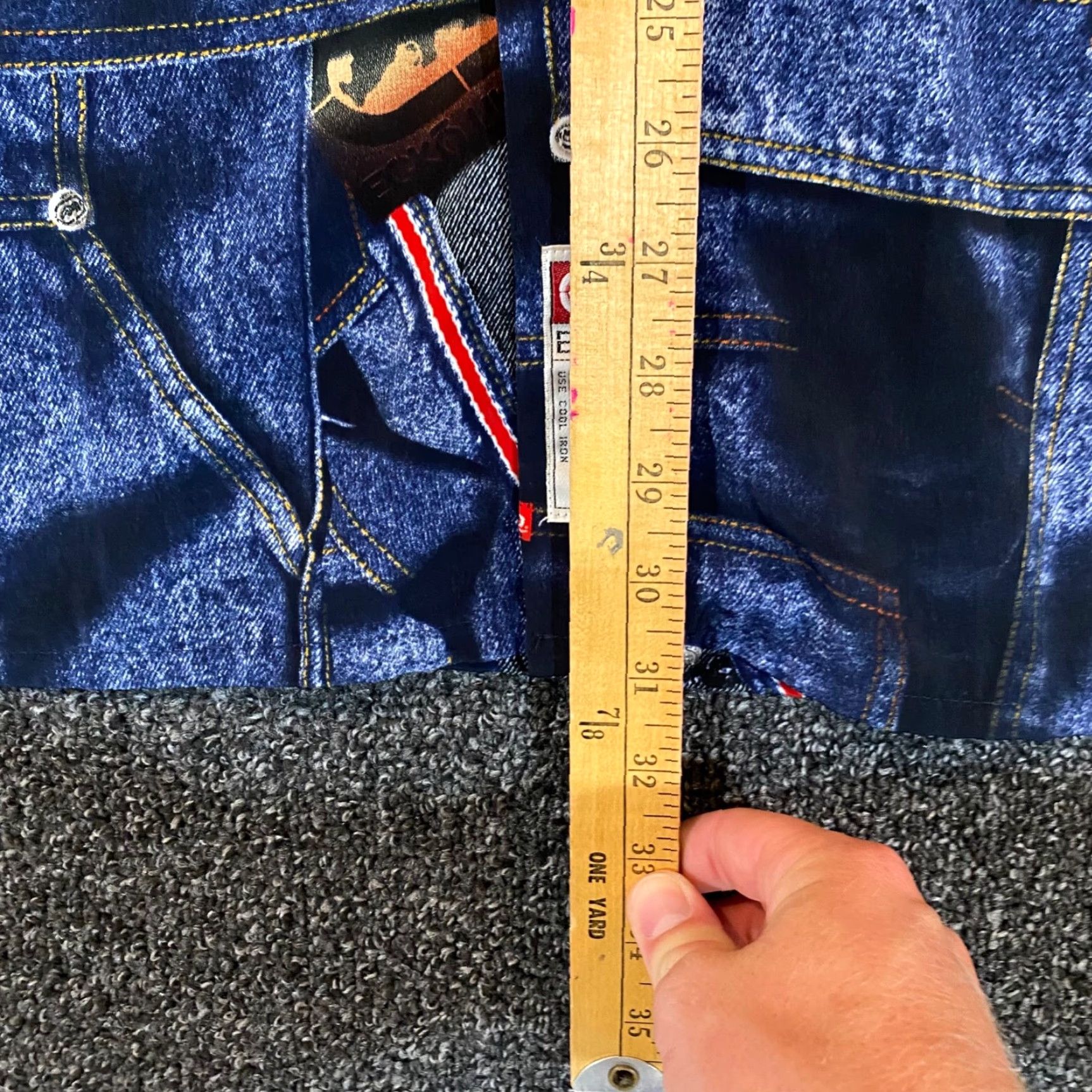 Ecko Unltd. ECKO UNLTD Shirt Mens 2XL Blue Denim Button Up Long Sleeve Vintage No Size US XXL / EU 58 / 5 - 5 Thumbnail