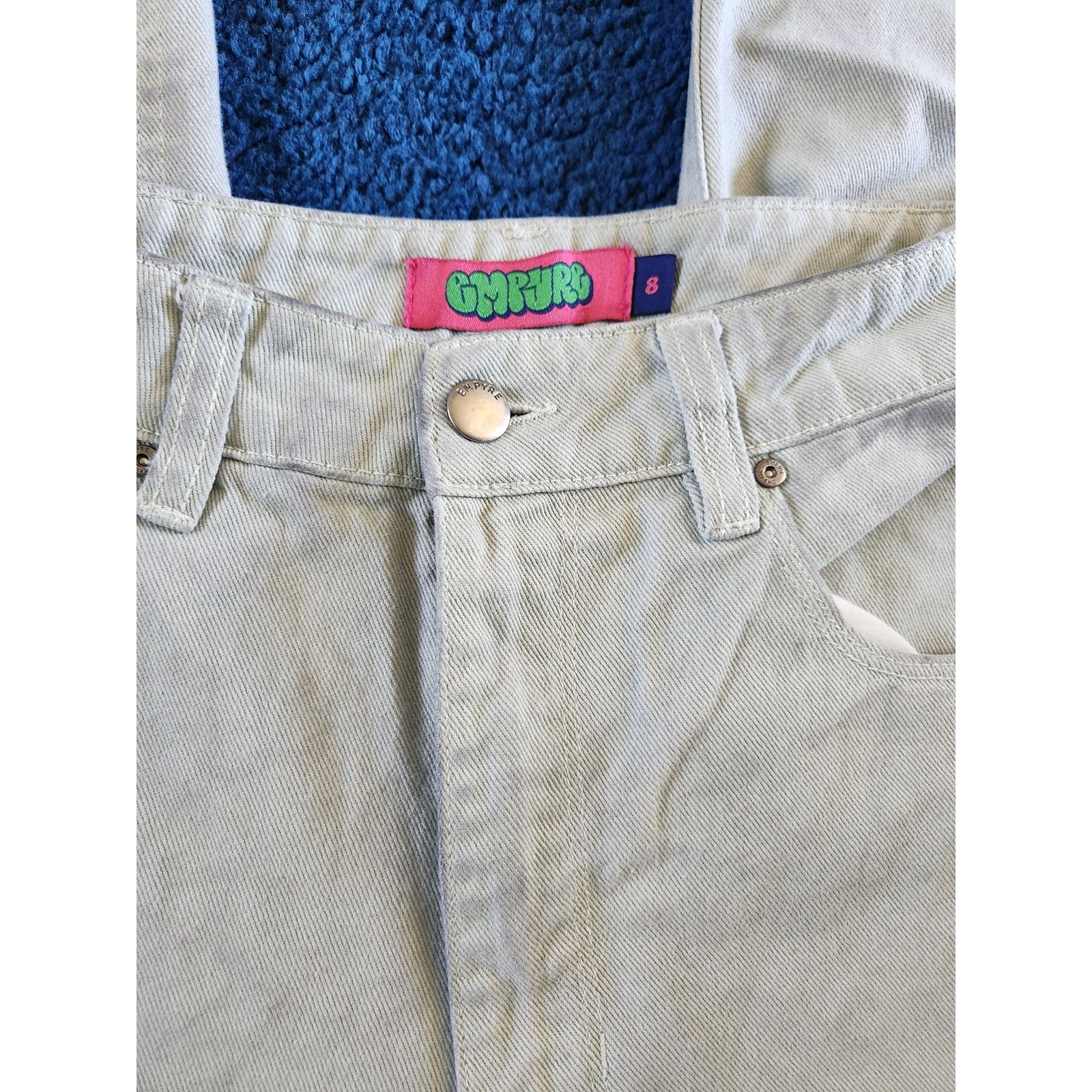 Empyre Empyre Mint Green Straight Leg High Rise Jeans 8 Size 30" / US 8 / IT 44 - 3 Thumbnail