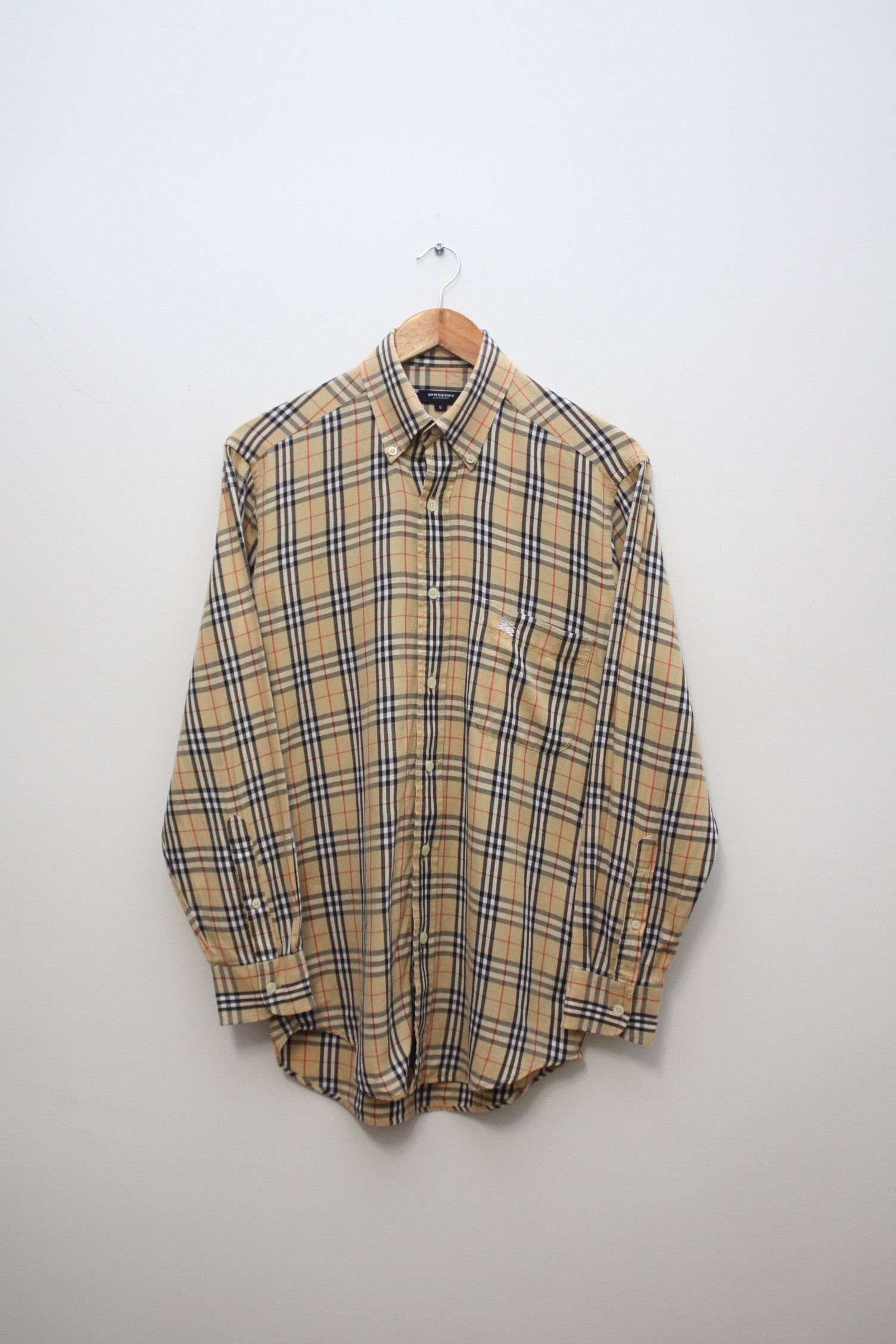 Burberry Burberry Nova Check Beige Longsleeve Shirt Men's S Size US S / EU 44-46 / 1 - 3 Thumbnail