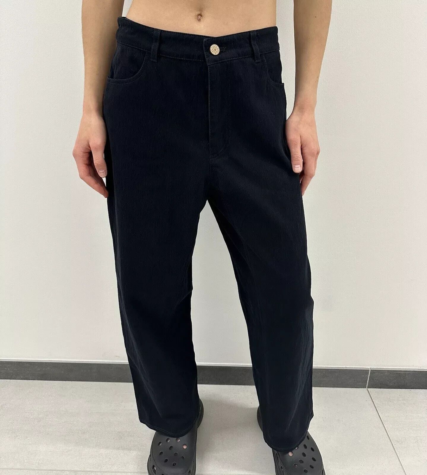 See by Chloe See By Chloe Womens Pants Trousers Black High Waist size 36 Size 25" / US 0 / IT 36 - 4 Thumbnail