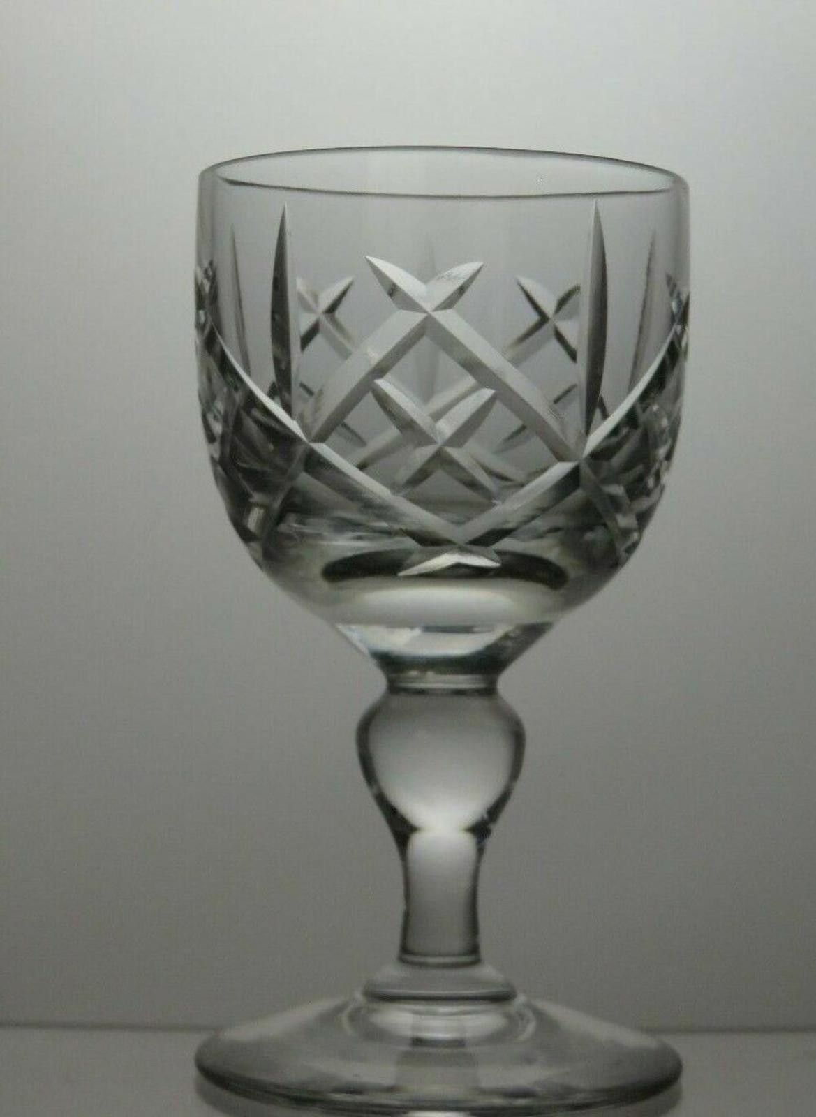 Other 6 xThomas Webb Crystal Hatton Garden Cut Wine Glasses 4 1/2" Size ONE SIZE - 3 Thumbnail