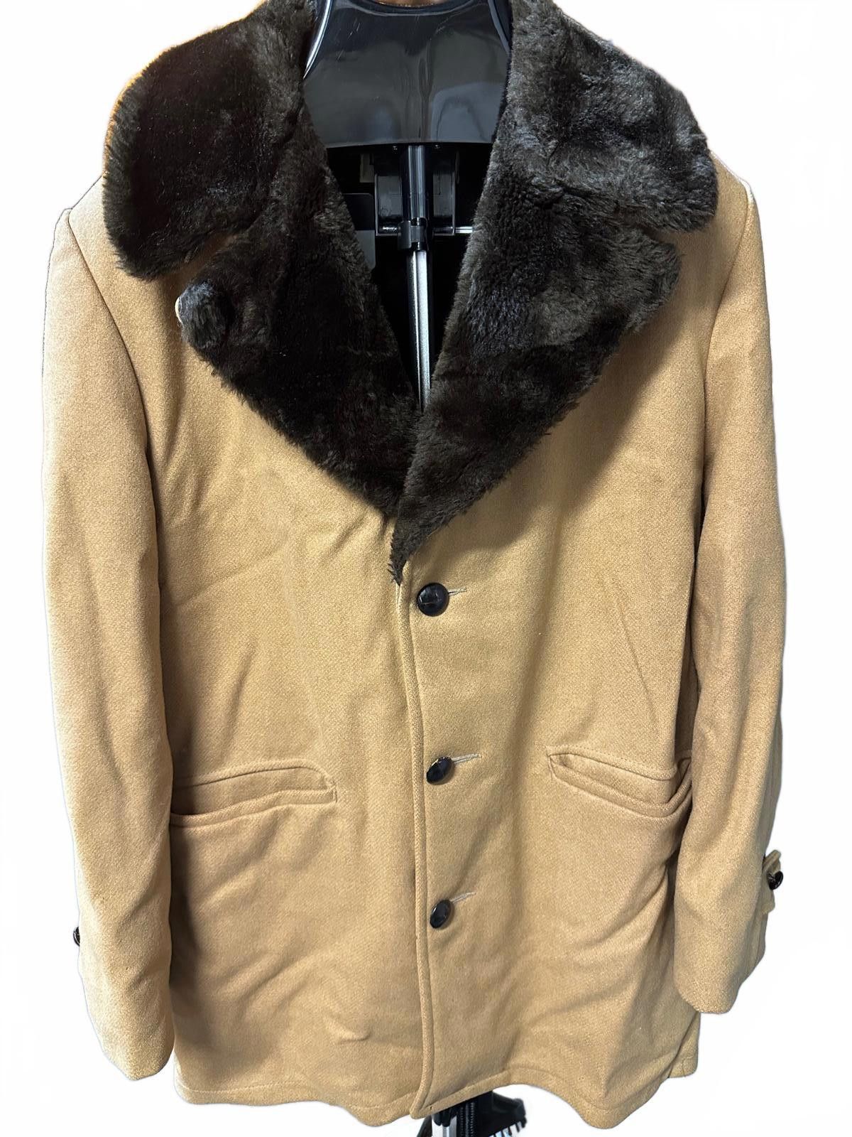 Other 1950s Lakeland Camel Wool Coat w/ Mouton Collar 42 Size US L / EU 52-54 / 3 - 1 Thumbnail