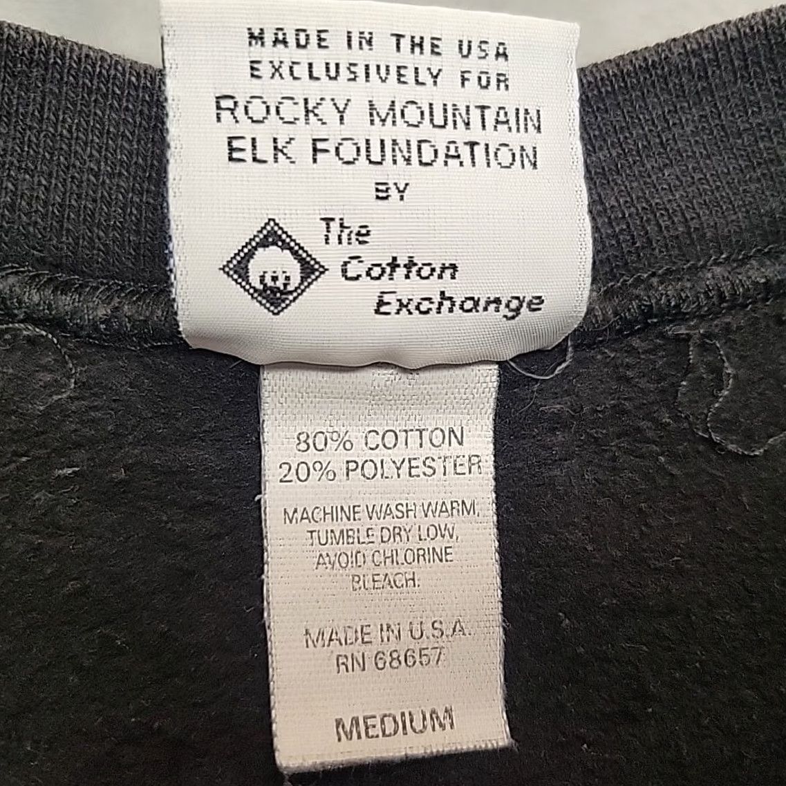 Vintage Rocky Mountain Elk Foundation Sweatshirt Mens M Black RMEF Made in USA 90s Y2K Size US M / EU 48-50 / 2 - 5 Thumbnail