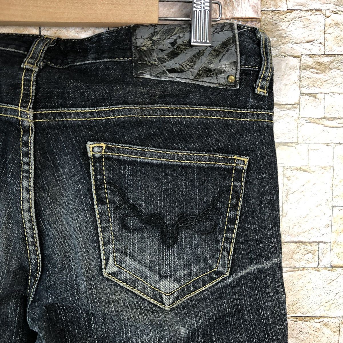 Japanese Brand Rush Nour Black Denim Pants #A1016 Size 28" / US 6 / IT 42 - 17 Thumbnail