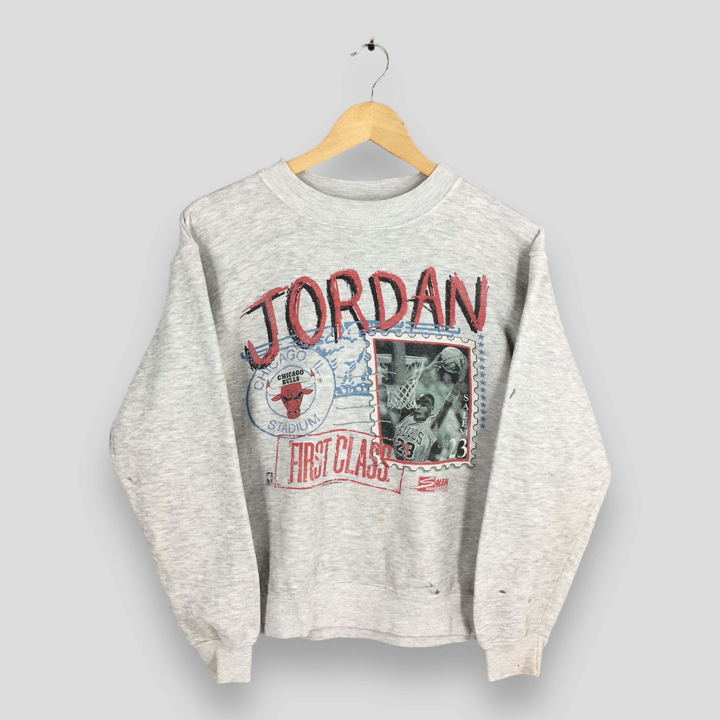 NBA × Vintage Vintage NBA Chicago Bulls Gray Sweatshirt Small Size US S / EU 44-46 / 1 - 1 Thumbnail