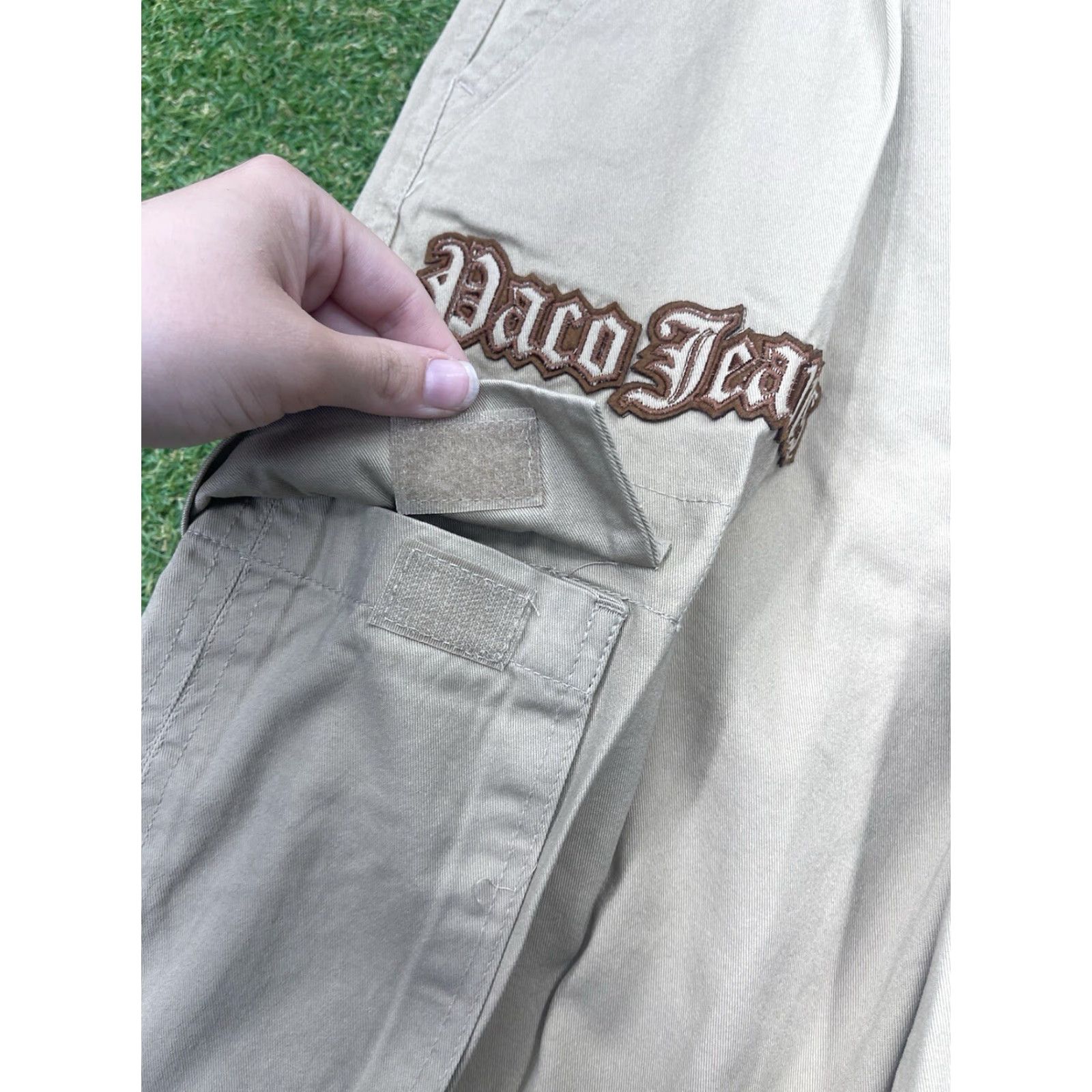 Vintage VINTAGE Paco Cargo Pants 32x30 Beige Baggy Y2K Camo Skater Goth Mens Wide Leg Size US 32 / EU 48 - 7 Thumbnail