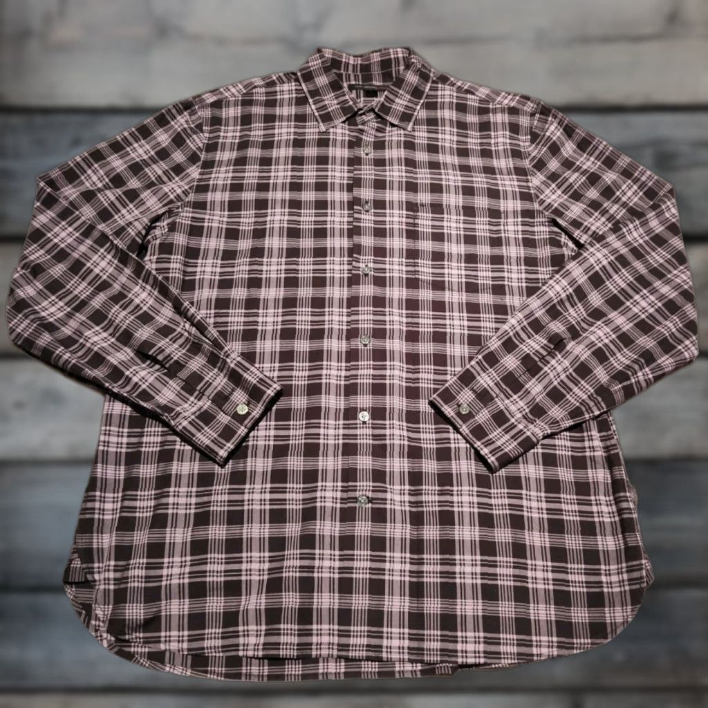 John Varvatos John Varvatos Star USA Plaid Button-Up Shirt Size L Multicolor 100% Cotton Casual Party Mens Size US L / EU 52-54 / 3 - 1 Thumbnail