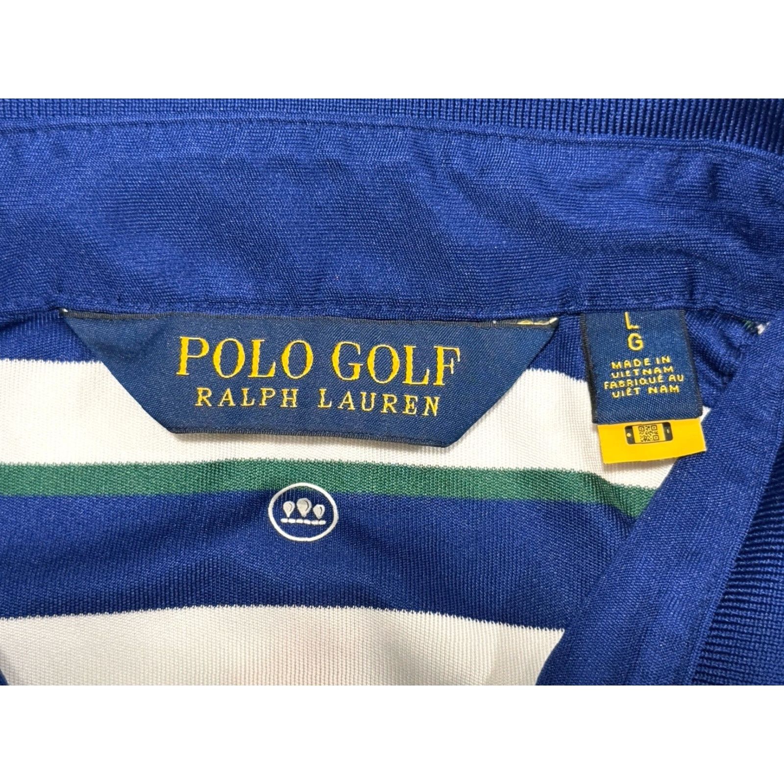 Polo Ralph Lauren Polo Ralph Lauren Polo Shirt Mens Large Blue White Short Sleeve 2021 PGA Logo Vintage No Size US L / EU 52-54 / 3 - 6 Thumbnail