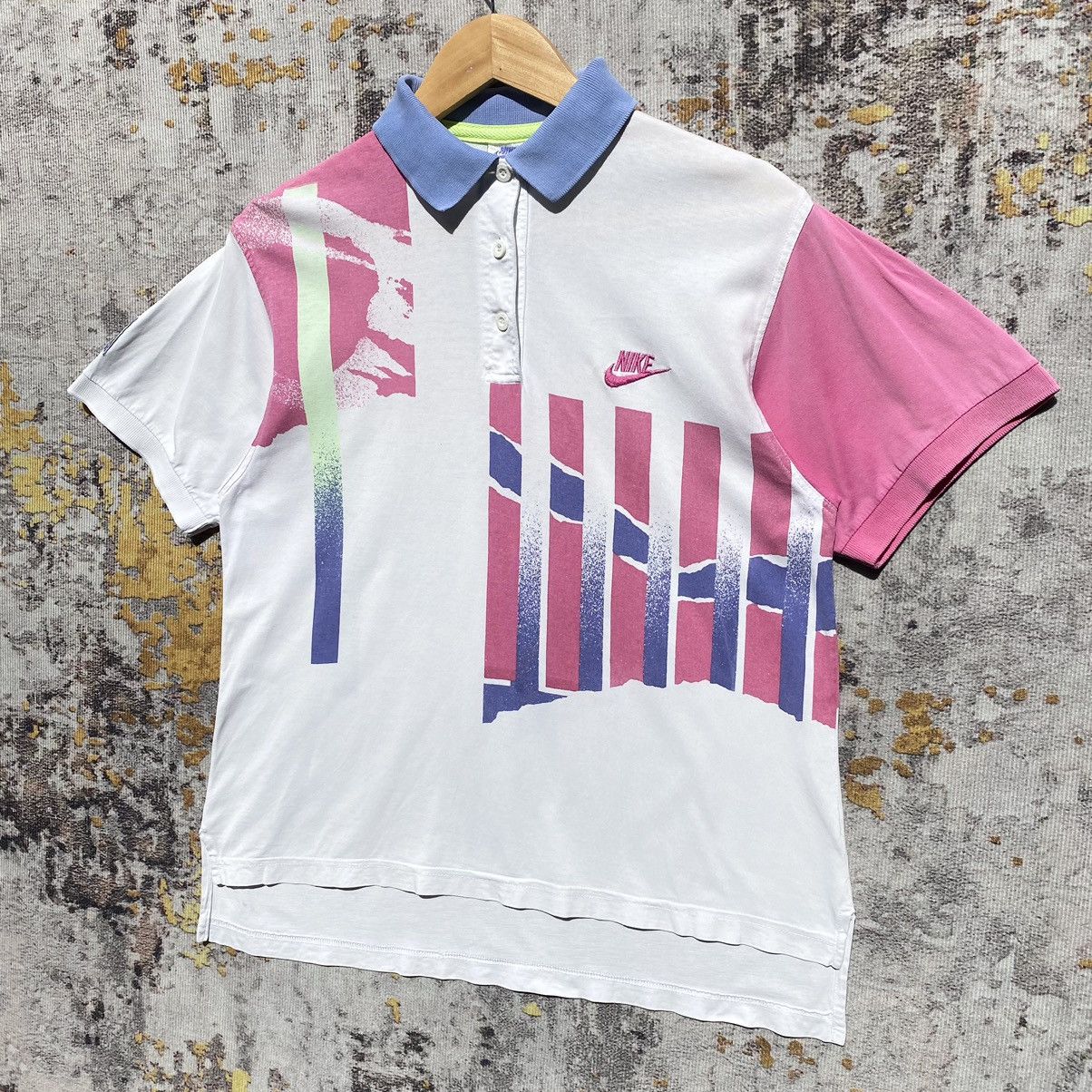 Nike Vintage Nike Agassi Challence Court Polo Shirt Distressed Size US S / EU 44-46 / 1 - 3 Thumbnail