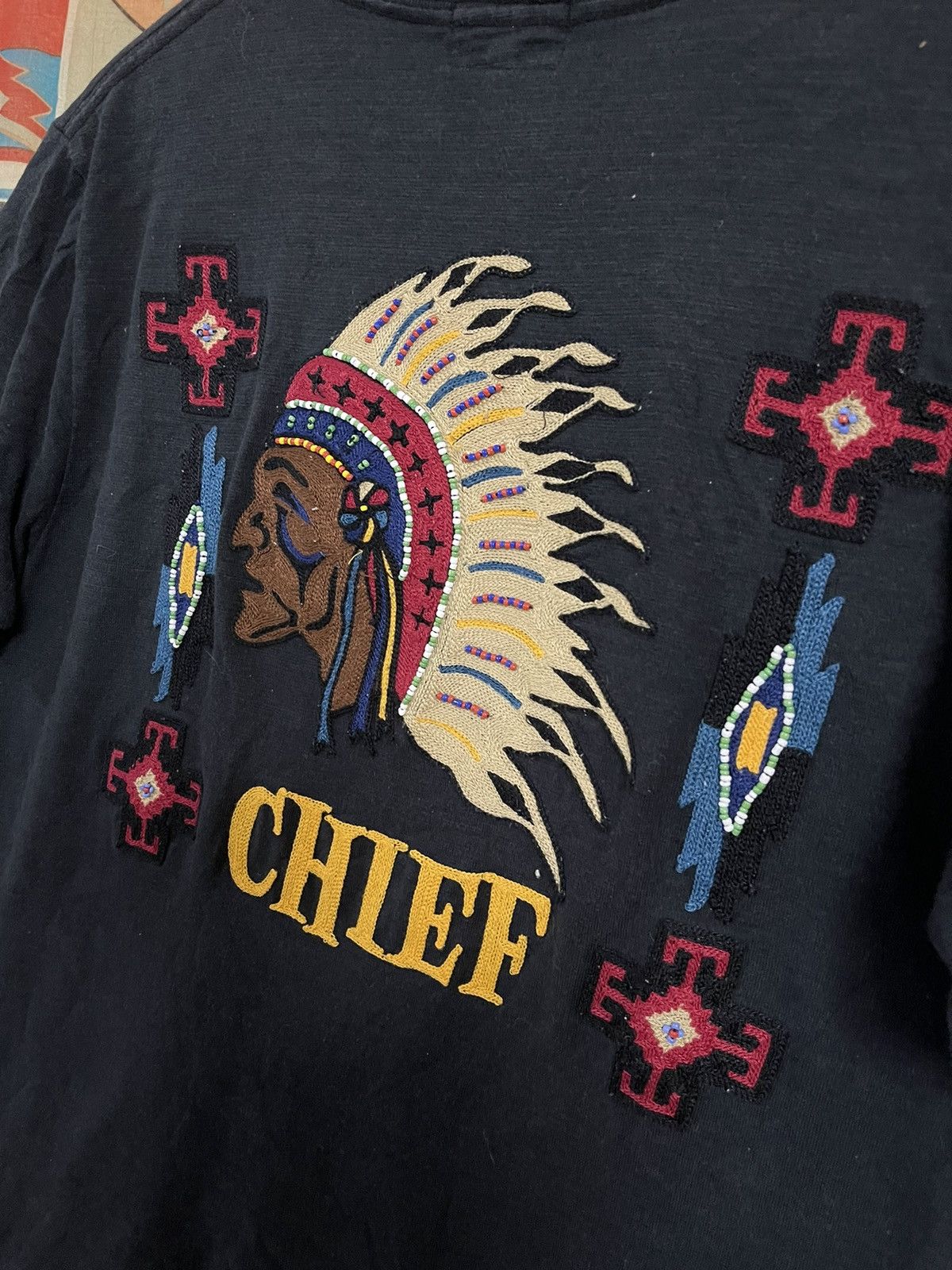 Indian Motorcycle × Native × Toyo Enterprises Rare Indian Motorcycle T shirt M Native Beading Embroidery Size US M / EU 48-50 / 2 - 10 Thumbnail