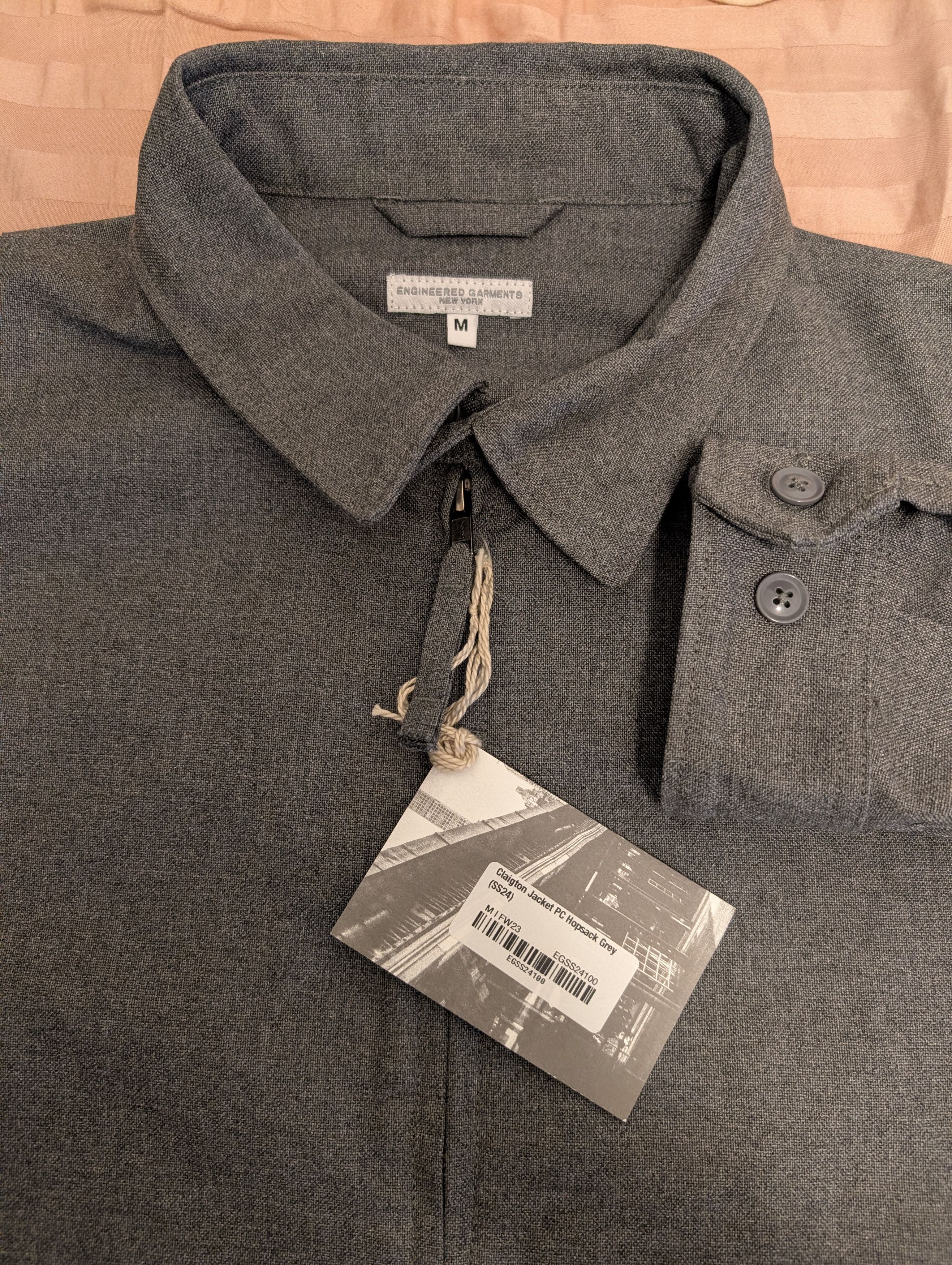 Engineered Garments ENGINEERED GARMENTS CLAIGTON JACKET PC HOPSACK GREY - M Size US M / EU 48-50 / 2 - 14 Thumbnail