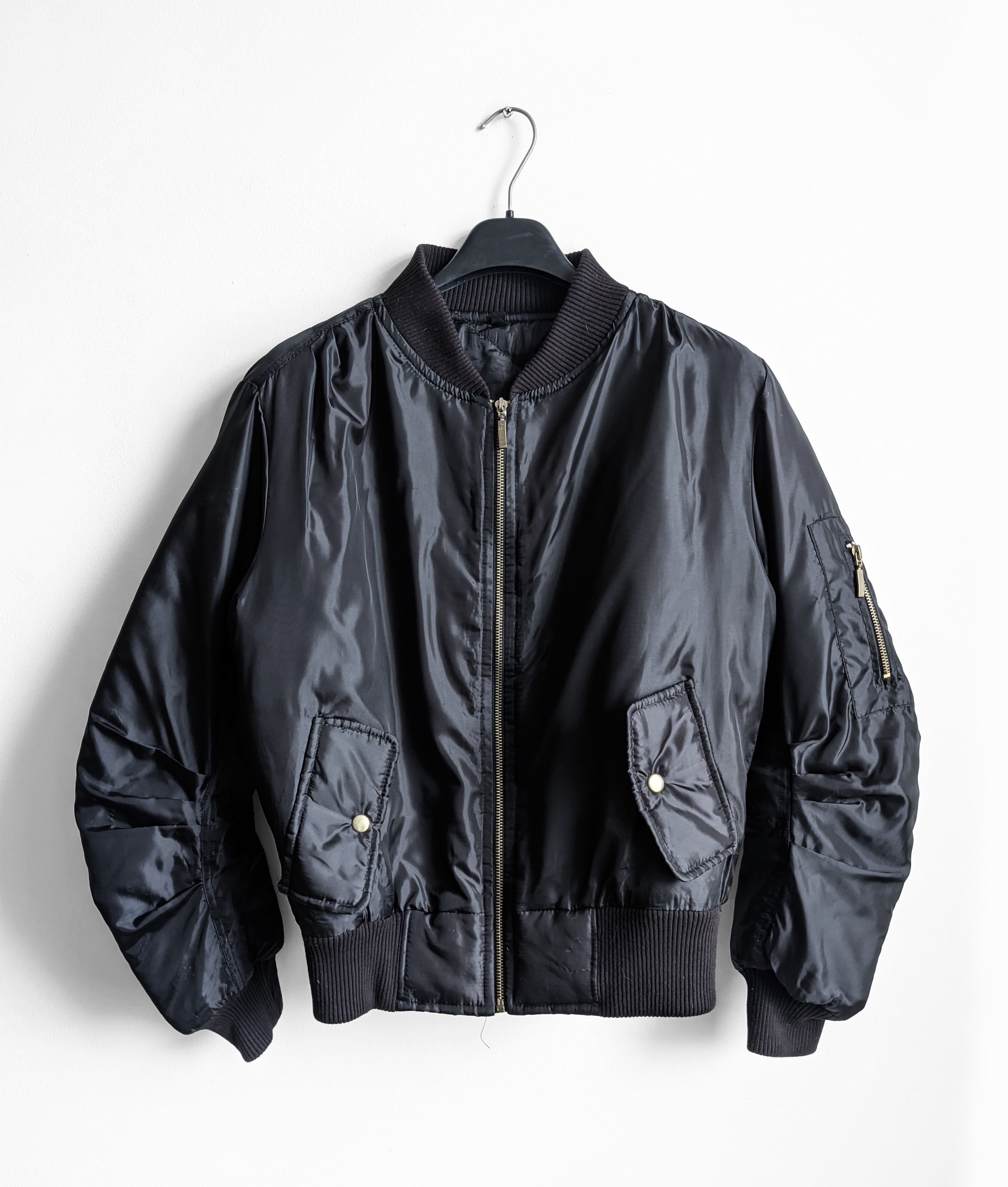 Vintage MA-1 vintage bomber jacket 90s black | Grailed