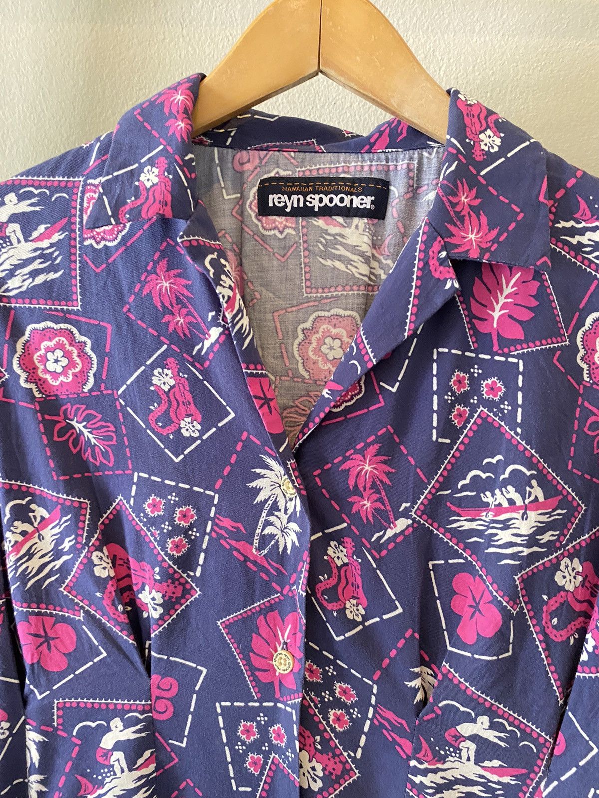 Reyn Spooner Reyn spooner Pink Floral Hawaiian Shirt Size ONE SIZE - 7 Thumbnail