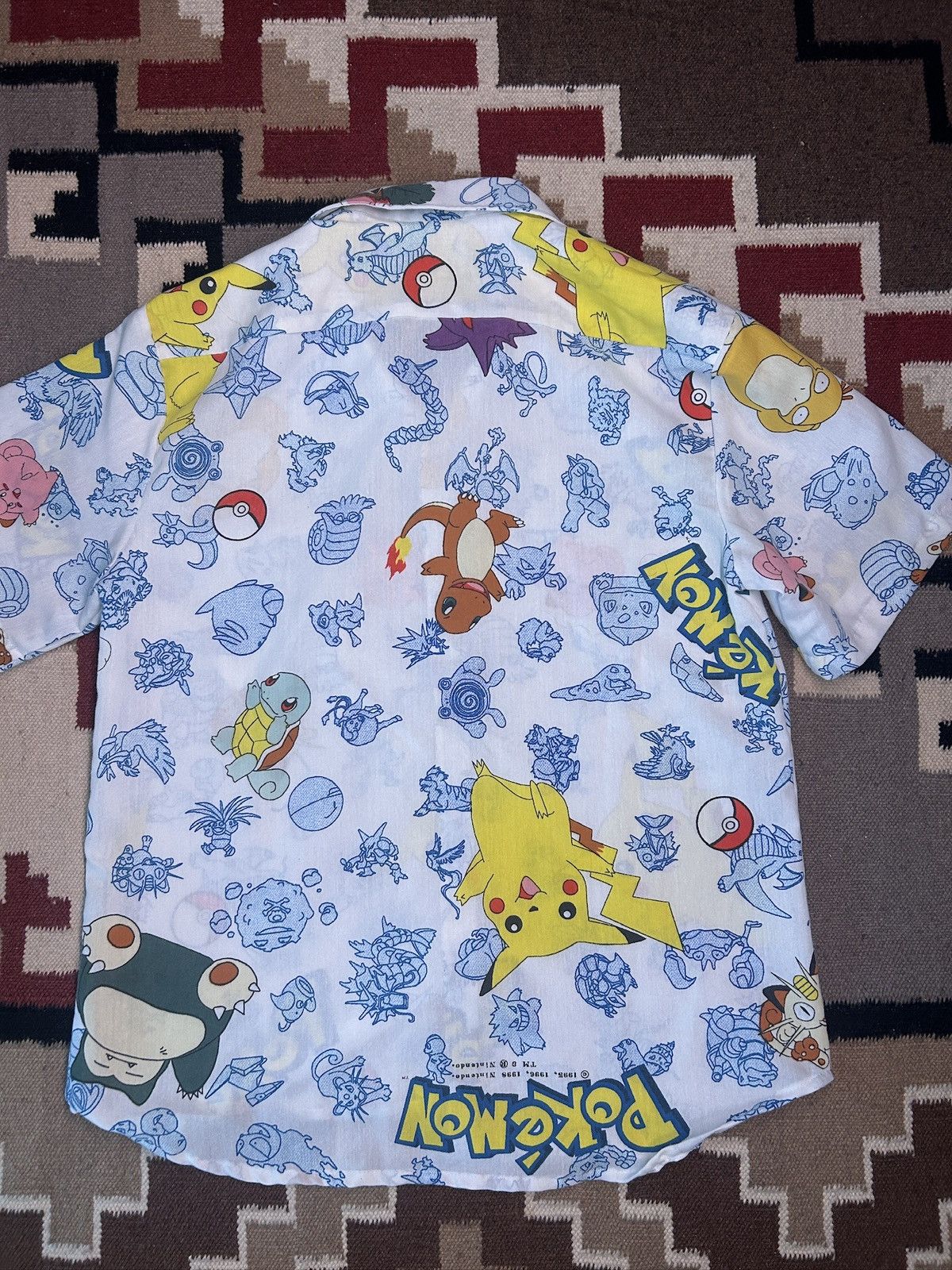 Vintage Vintage Pokémon button up shirt 90s upcycled vintage Size US L / EU 52-54 / 3 - 3 Thumbnail