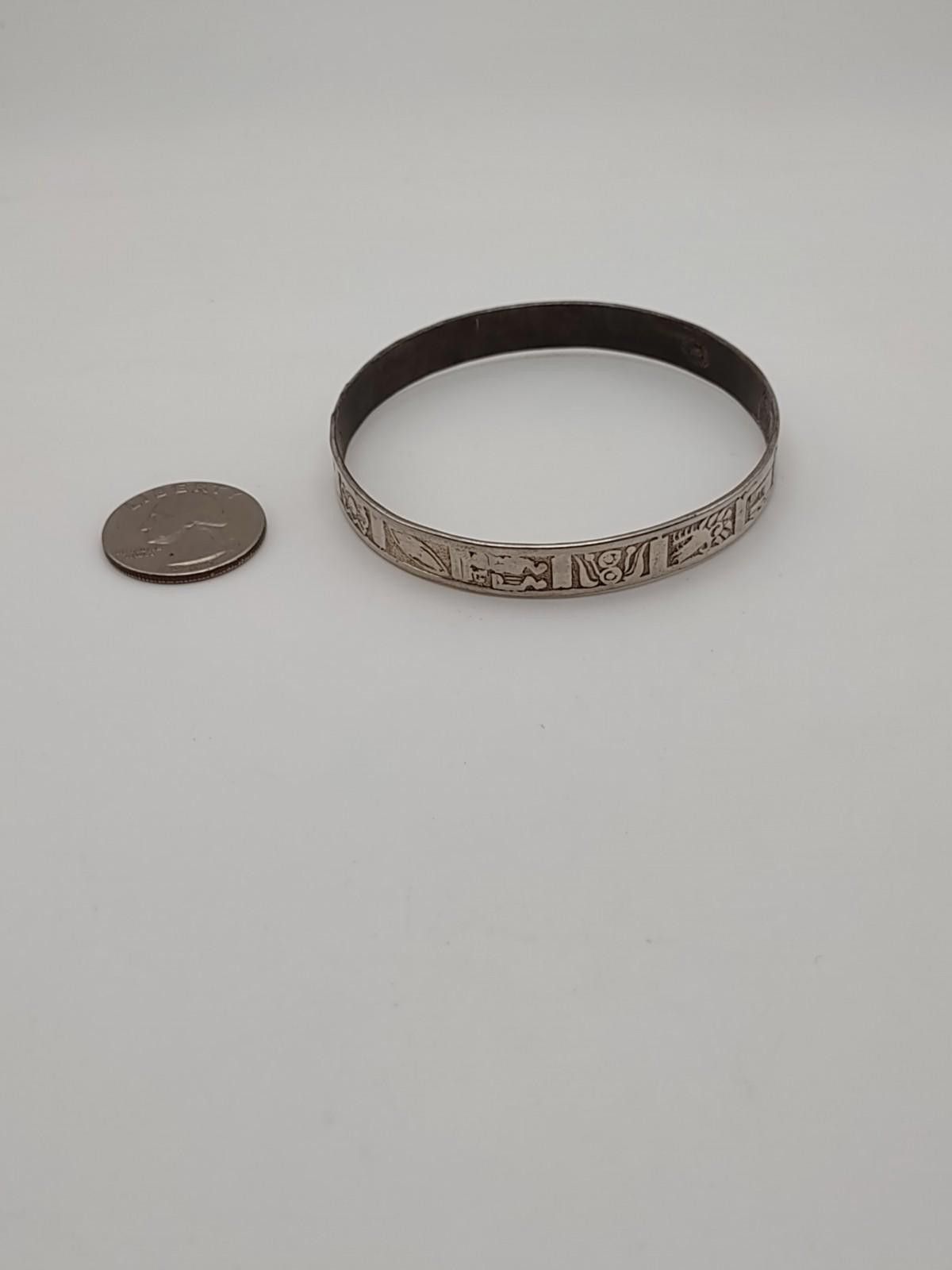 Other Vintage Taxco Mexican Sterling Silver Bracelet Eagle 3 Mark Size ONE SIZE - 7 Thumbnail