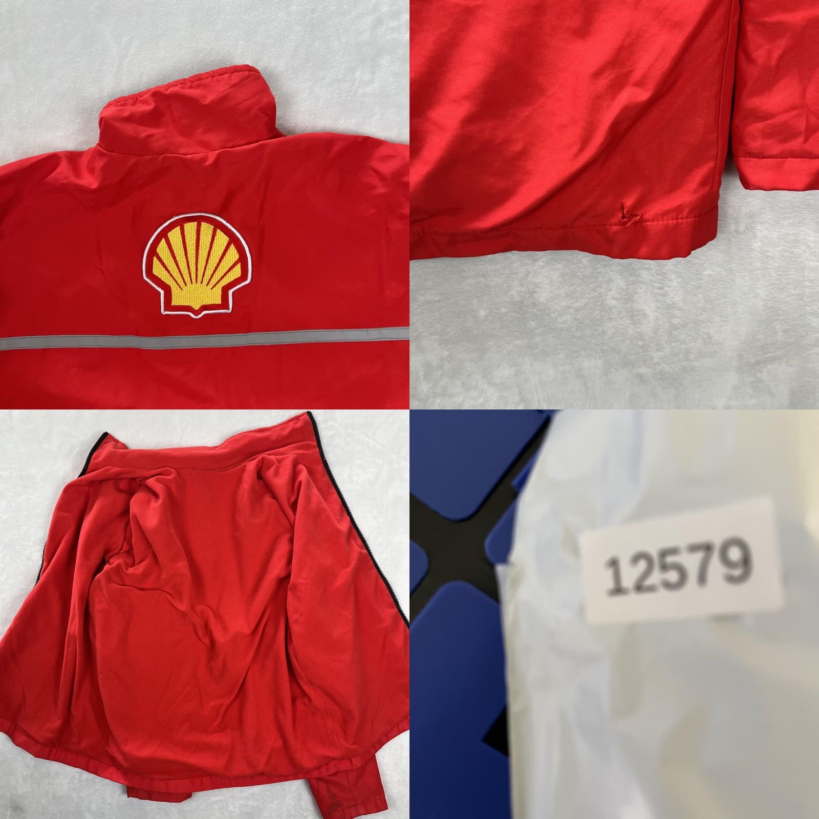 Vintage VINTAGE Shell Jacket Mens XL Red Windbreaker Lined Fleece Softshell Reflective Pockets Zip Workwear Casual Size US XL / EU 56 / 4 - 9 Thumbnail