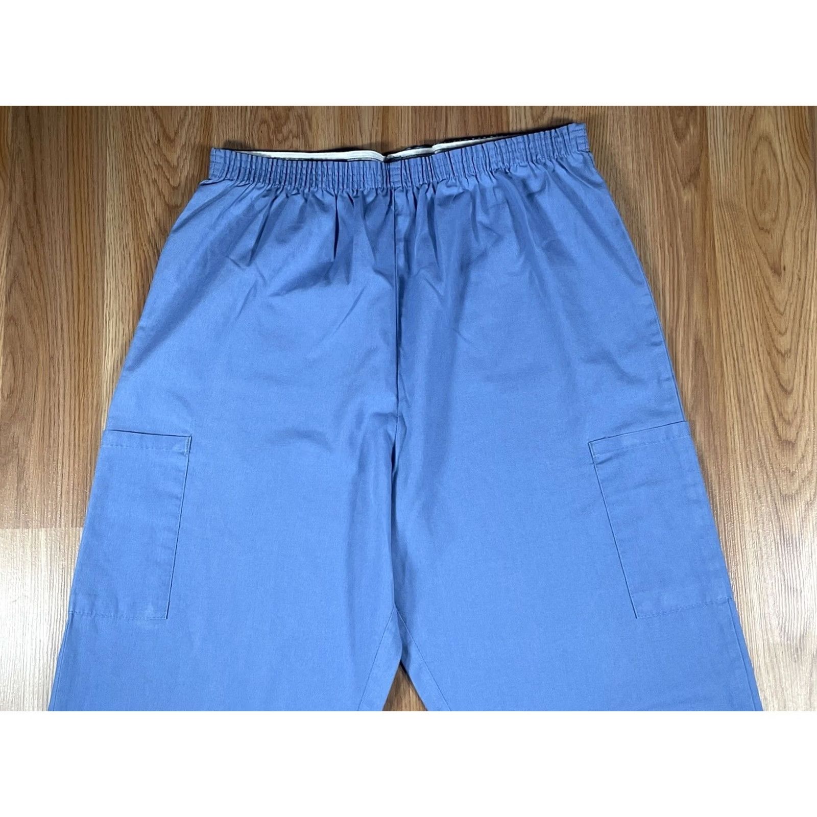 Vintage Working Scrubs BY White Swan Scrub Pants Bottom Womens Size M Medium Blue Cotton Blend Solid 90s 2000s Womens Size 32" / US 10 / IT 46 - 2 Thumbnail