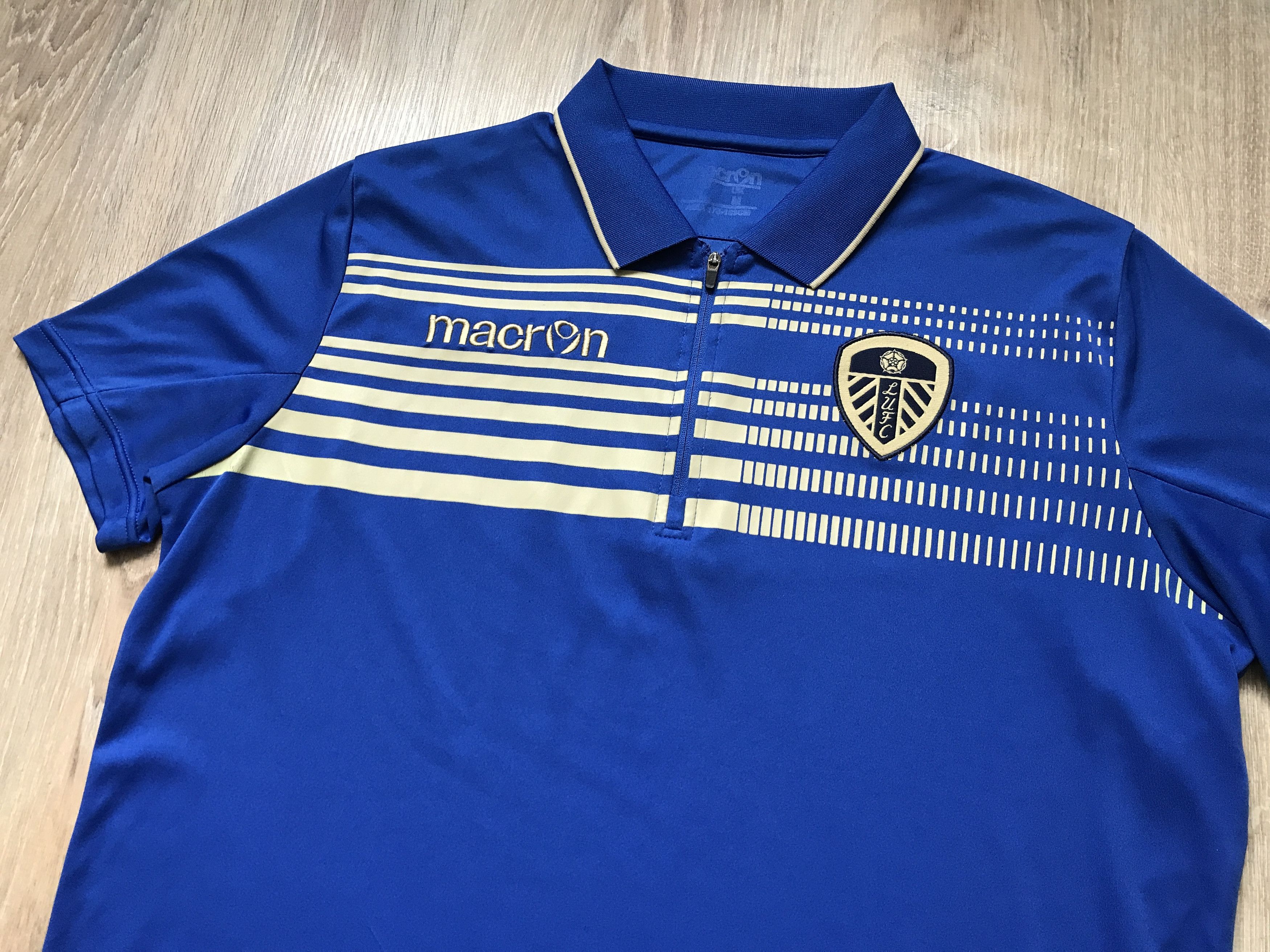 Macron × Vintage Vintage Macron Leeds United Polo Shirt 2013-2014 Size US M / EU 48-50 / 2 - 4 Thumbnail