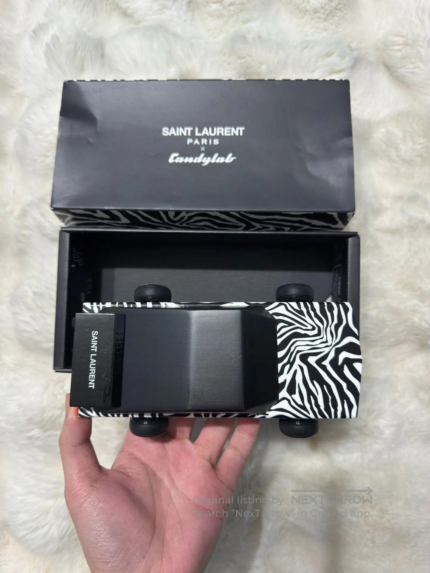 Saint Laurent Paris Saint Laurent Paris Zebra print solid wood car model| Size ONE SIZE - 2 Thumbnail