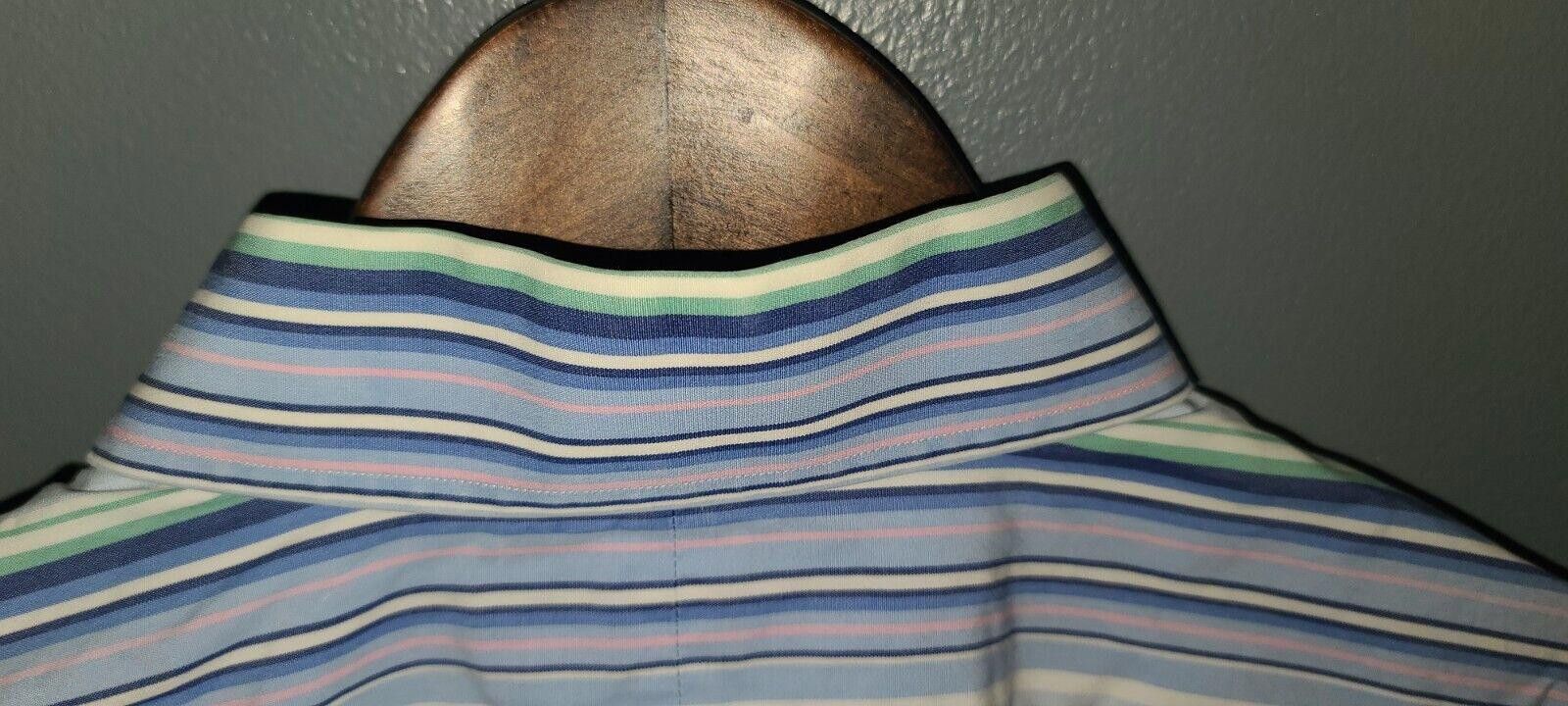 Polo Ralph Lauren Polo Ralph Lauren Shirt Men's L Blue Stripe Button Up Regent Size US L / EU 52-54 / 3 - 4 Thumbnail